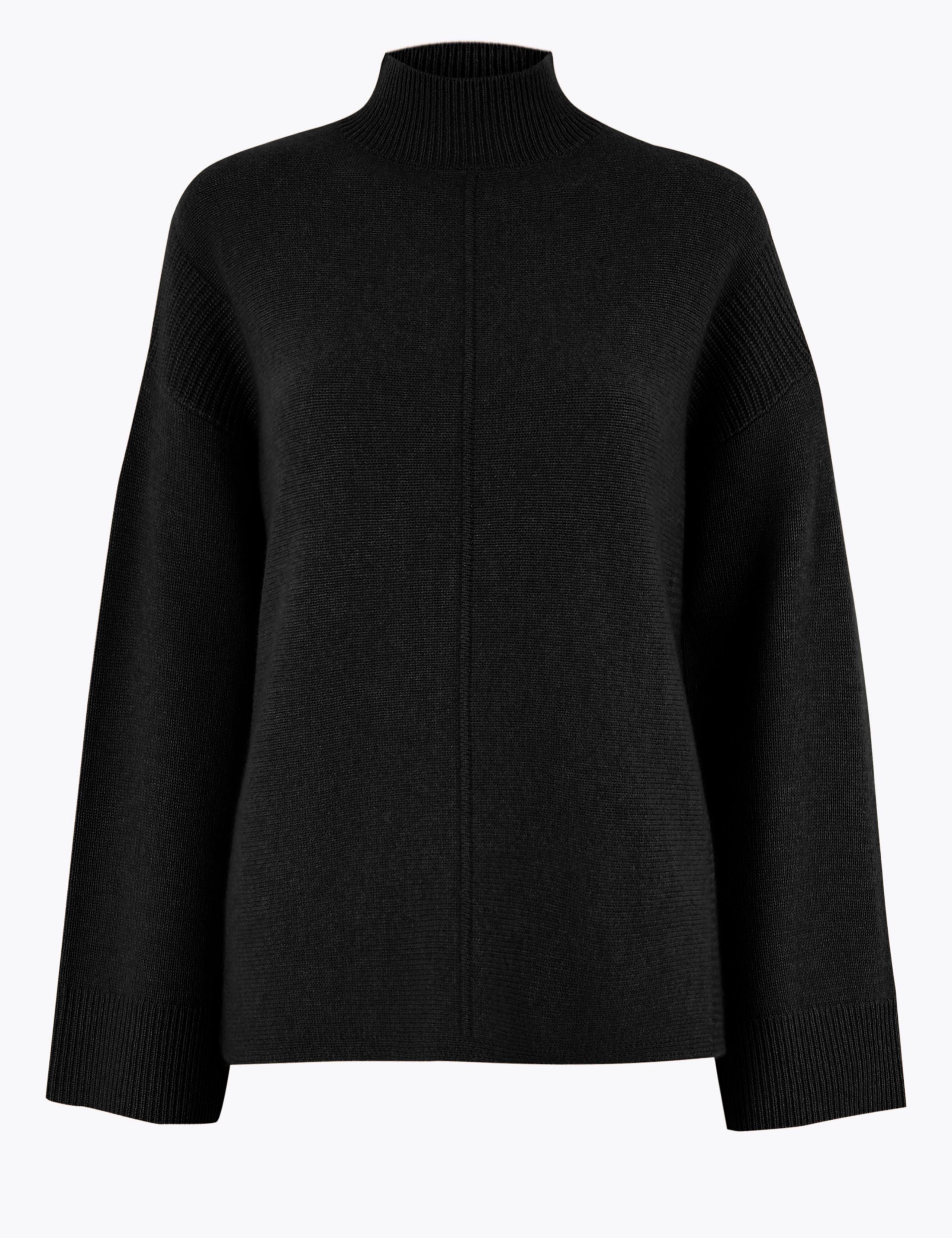 Cashmere Funnel Neck Relaxed Fit Jumper 2 of 4