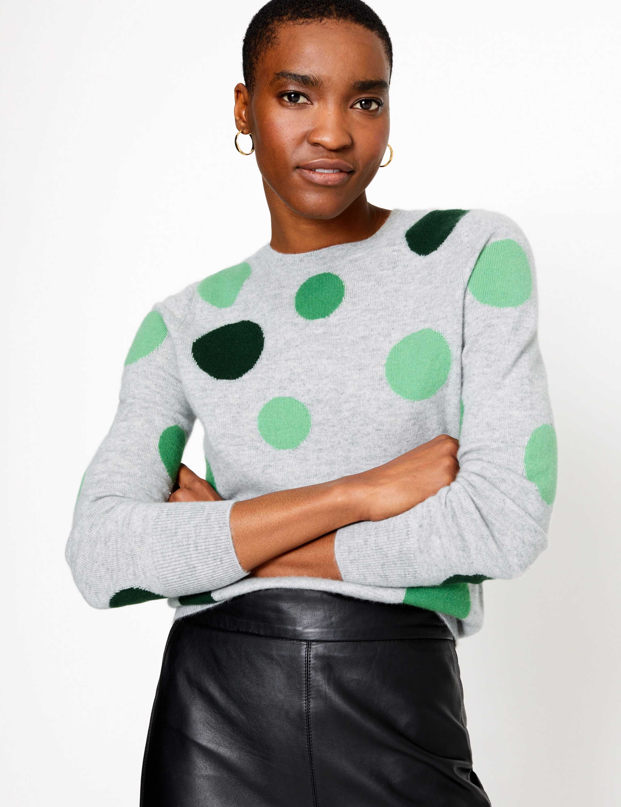 Pure Cashmere Polka Dot Jumper 1 of 4