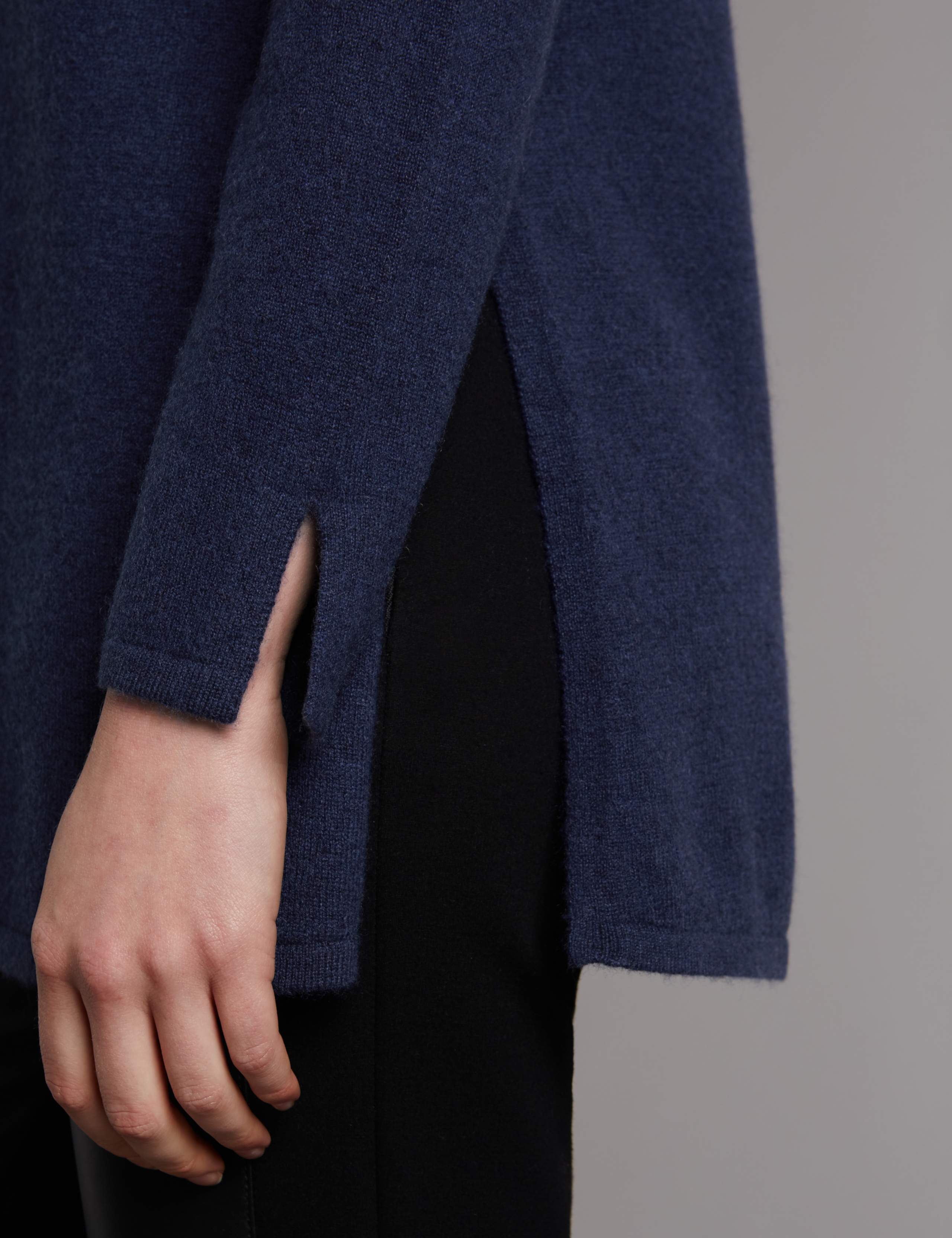 Pure Cashmere Crew Neck Tunic Jumper 4 of 4