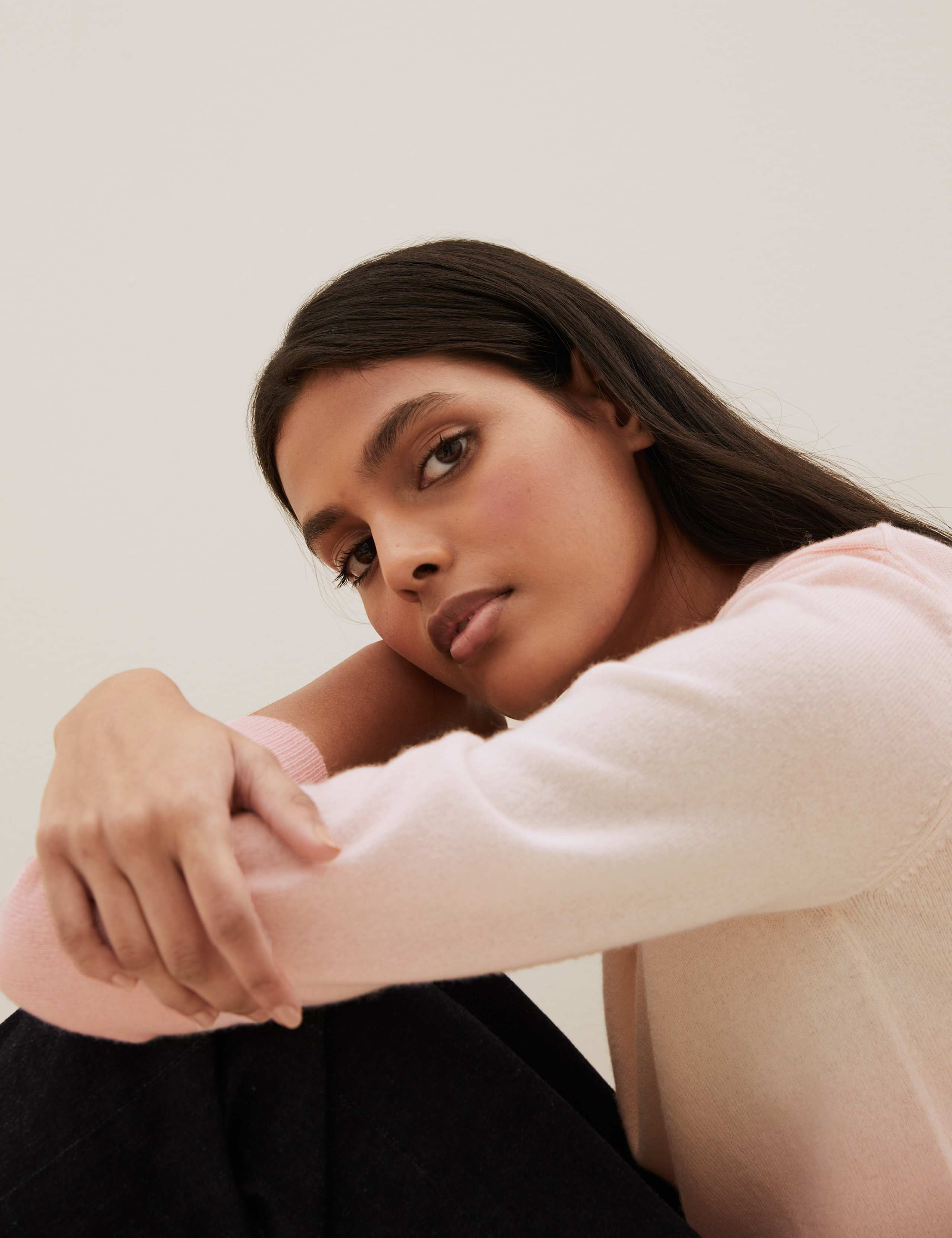 Pure Cashmere Ombre Crew Neck Jumper 3 of 6