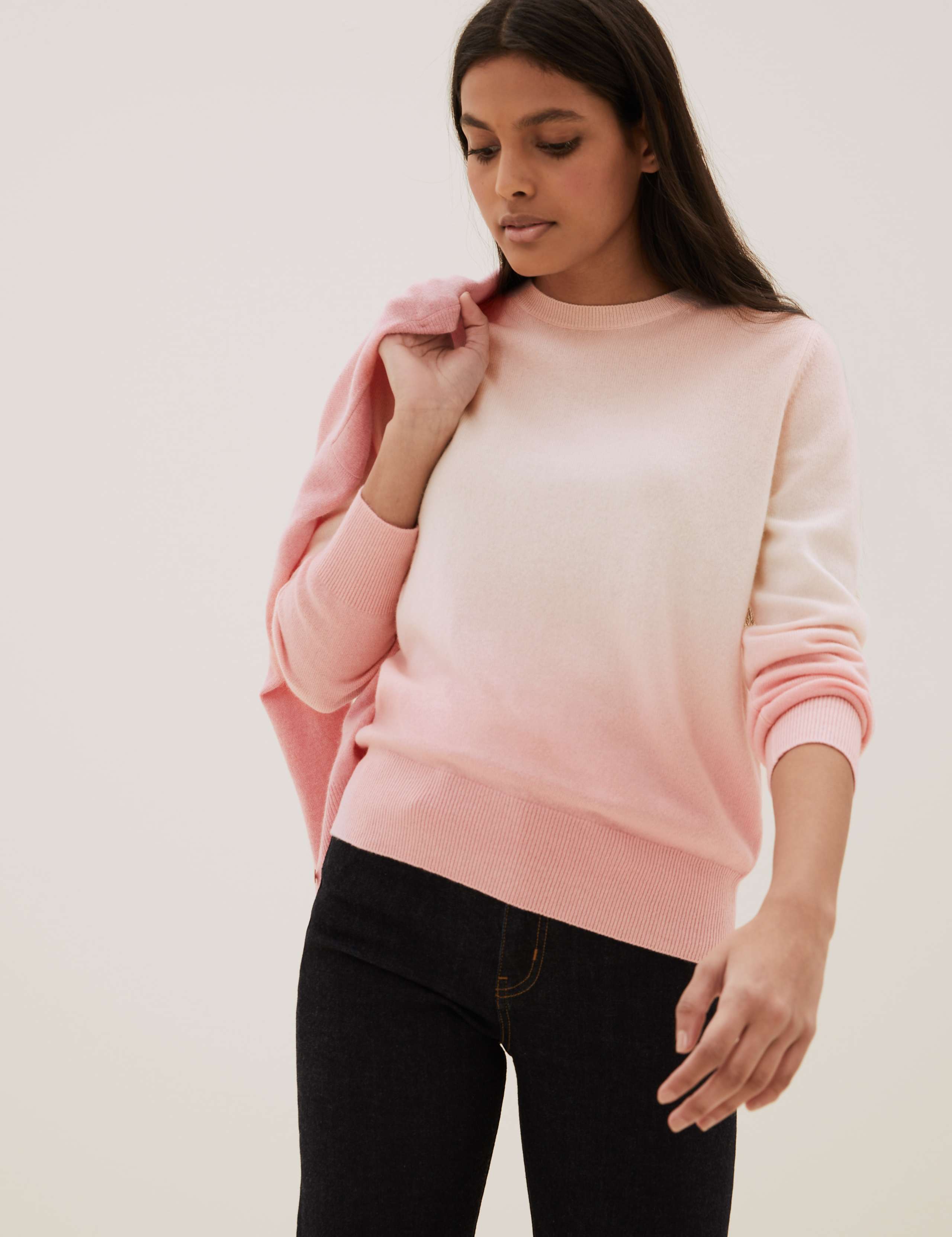 Pure Cashmere Ombre Crew Neck Jumper 5 of 6