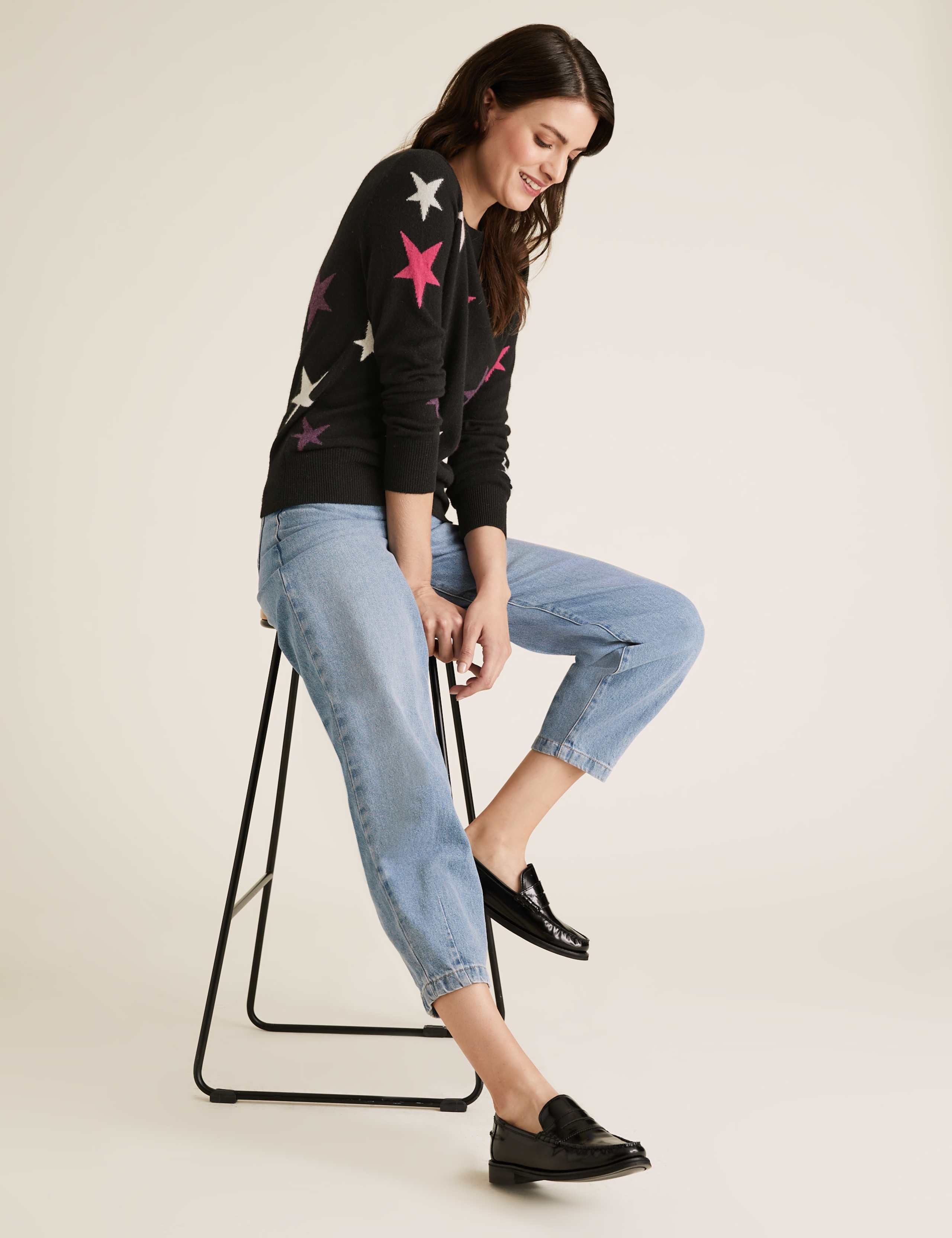 Pure Cashmere Star Print Jumper 3 of 4