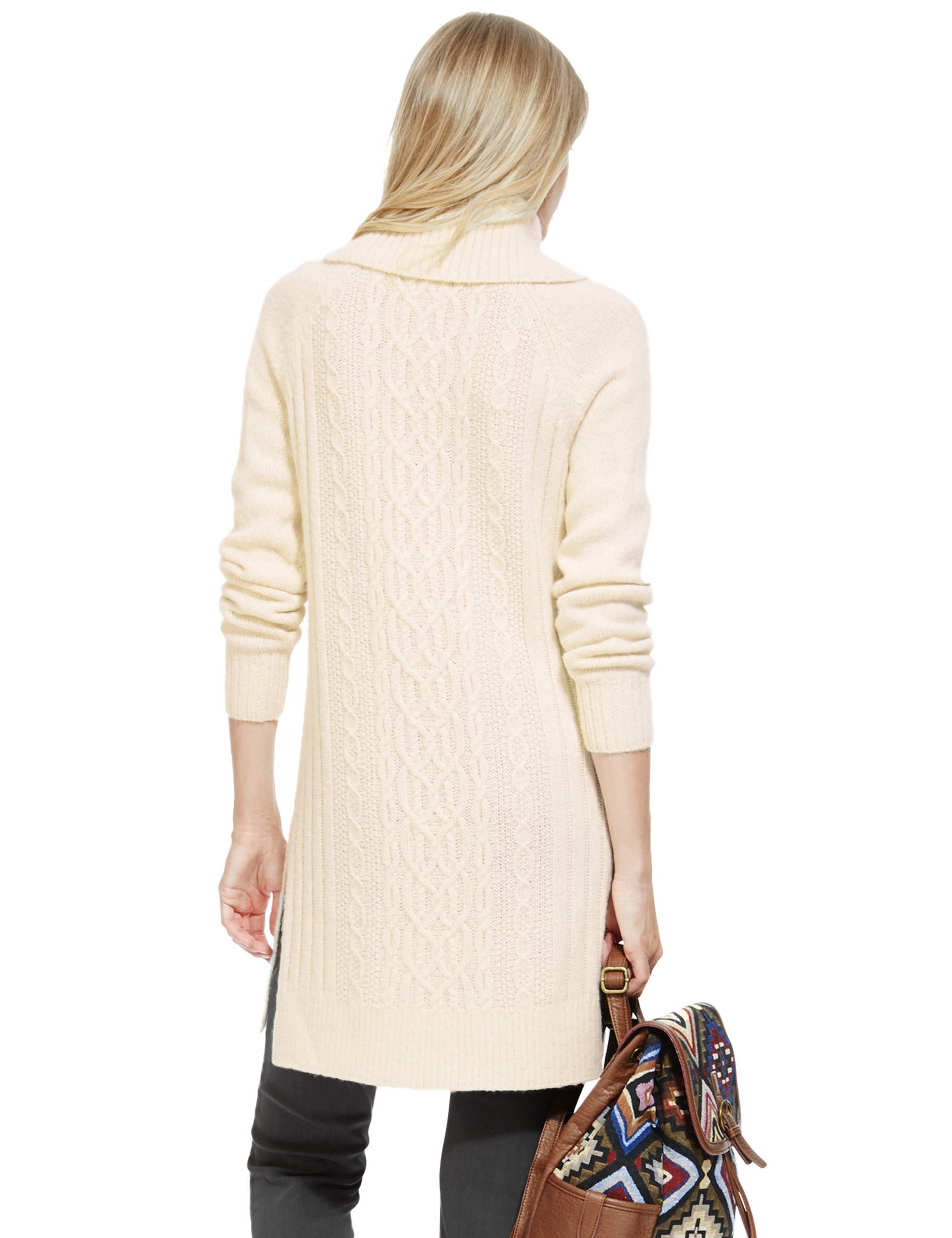 Cable Knit Tunic Jumper with Wool 4 of 5