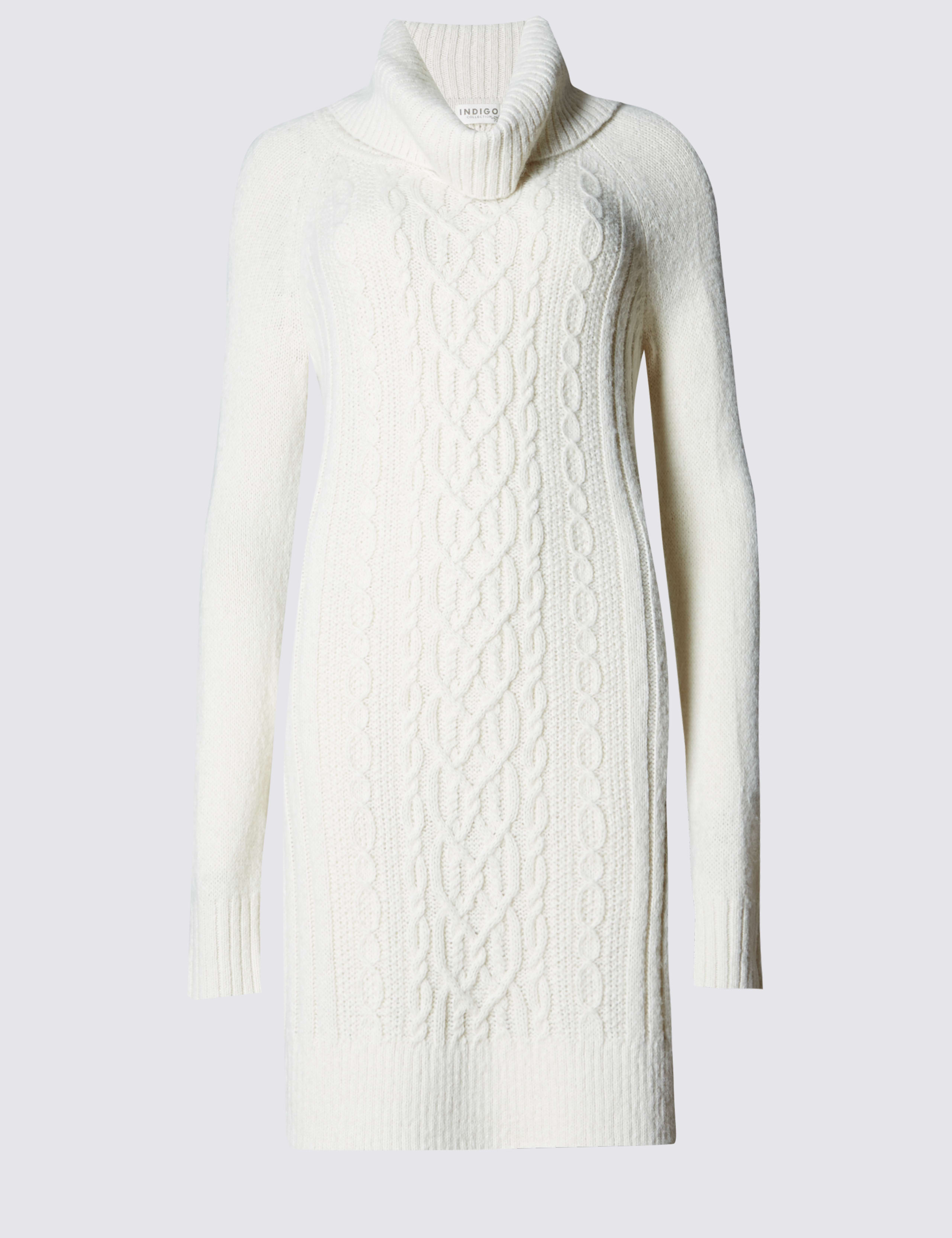 Cable Knit Tunic Jumper with Wool 2 of 5