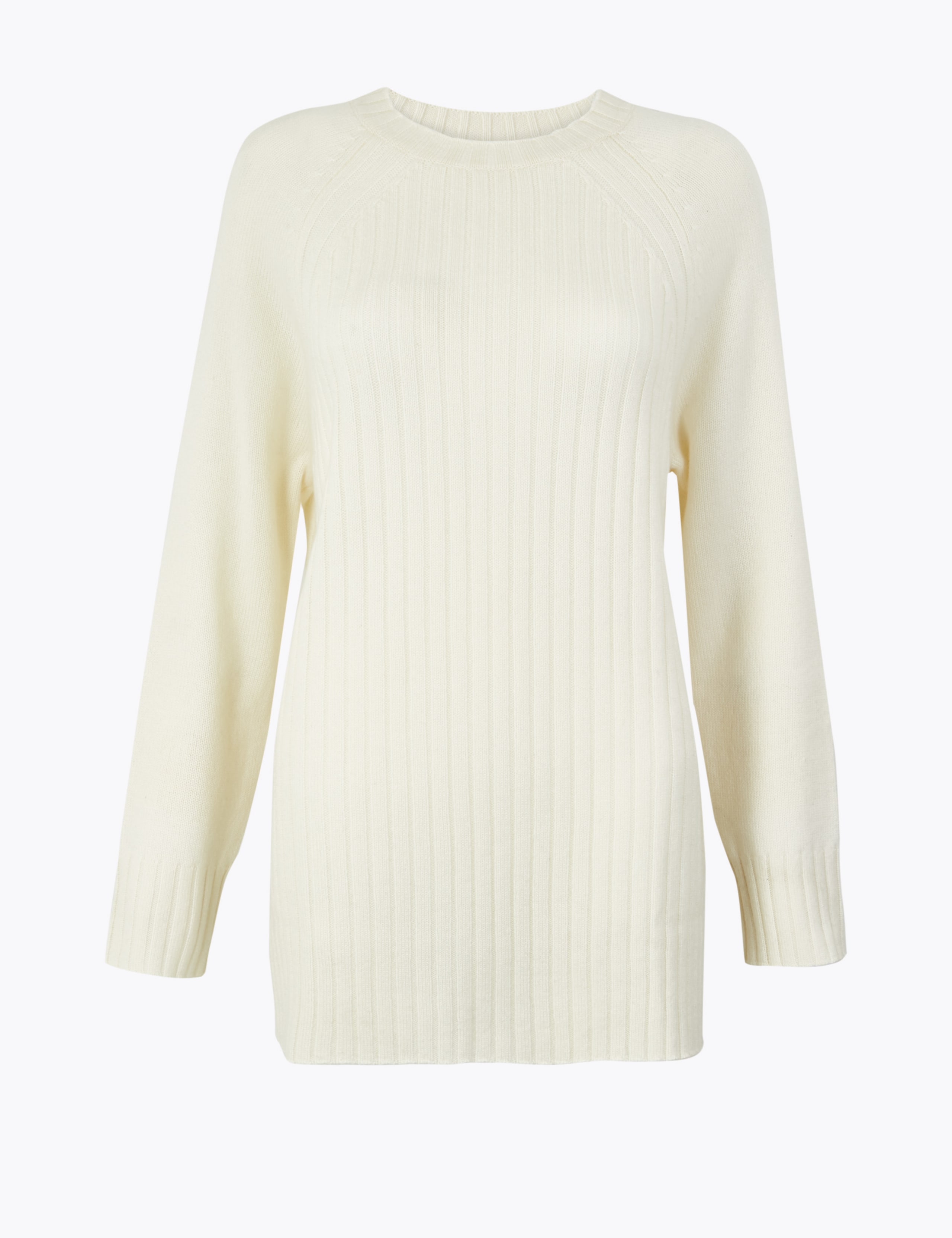 Pure Cashmere Ribbed Longline Jumper 2 of 4
