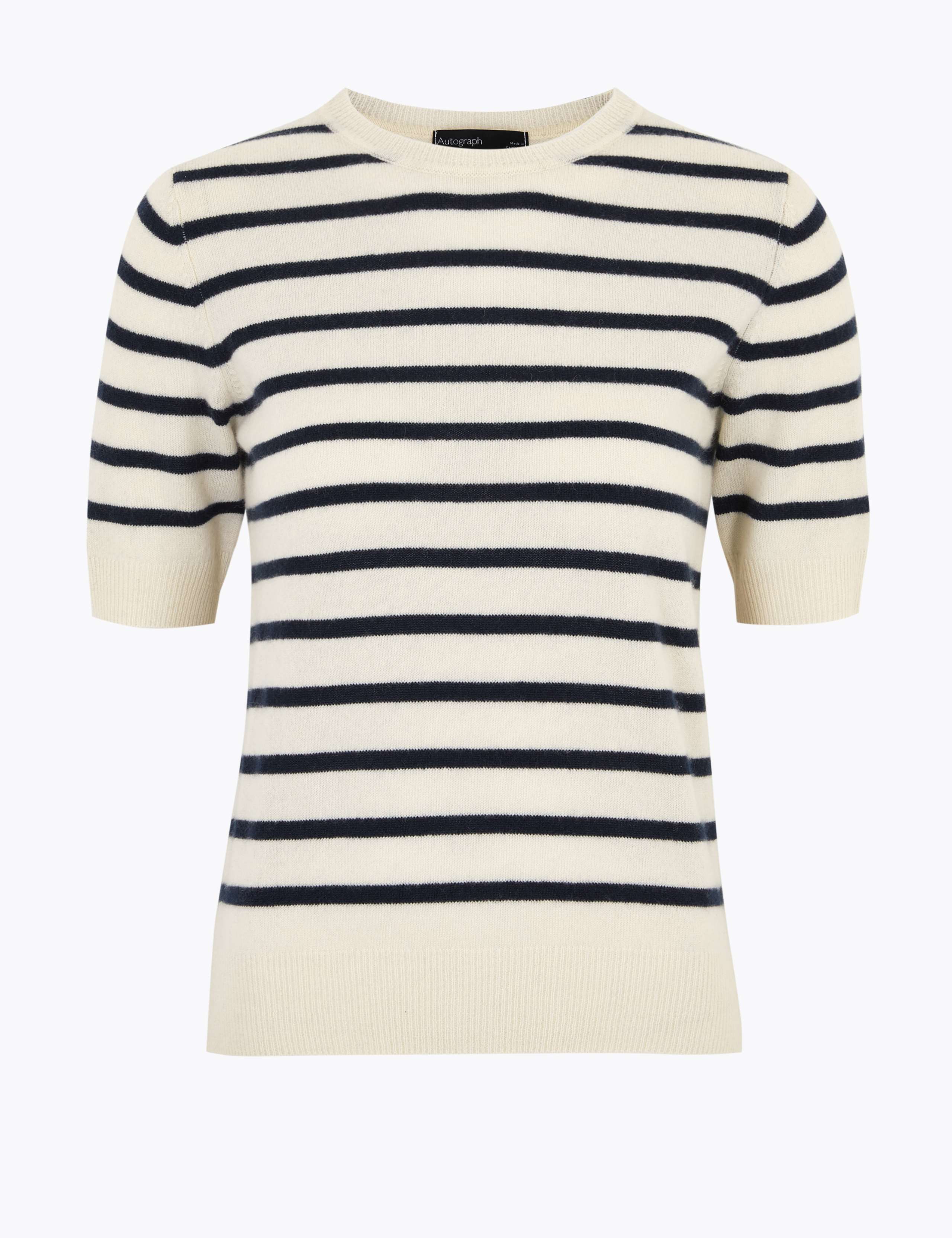 Pure Cashmere Striped Knitted Top 2 of 5