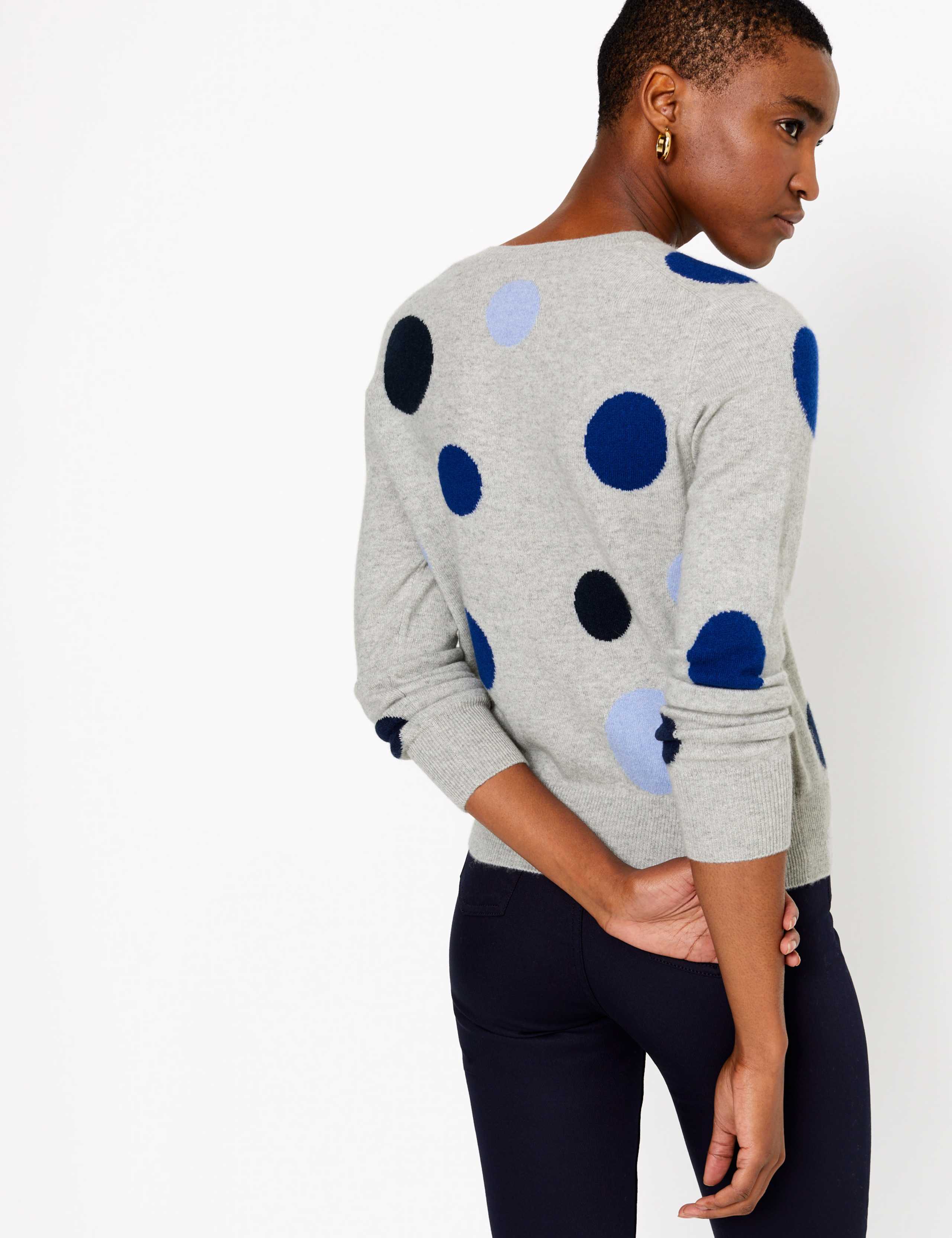 Pure Cashmere Polka Dot Cardigan 4 of 4