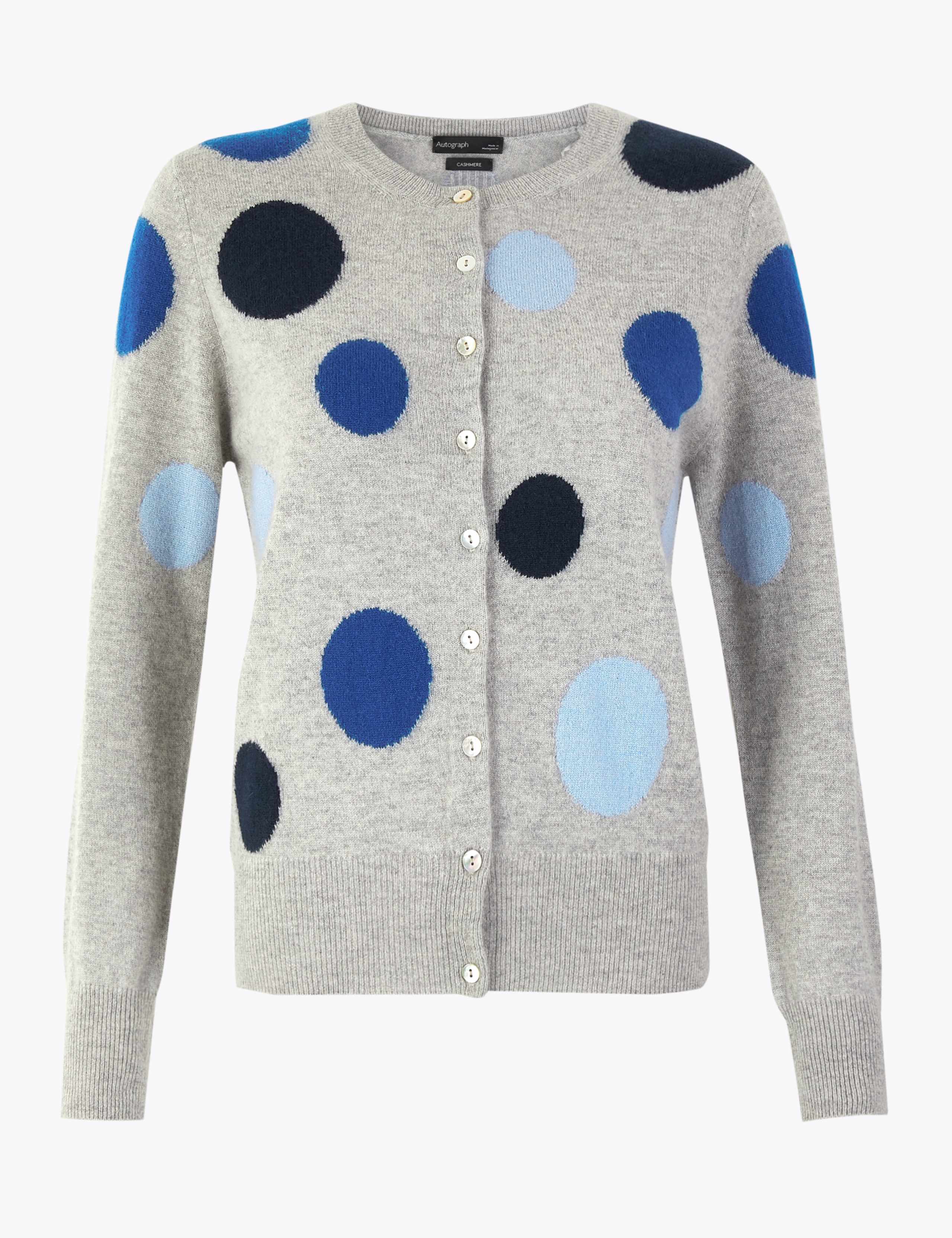 Pure Cashmere Polka Dot Cardigan 2 of 4