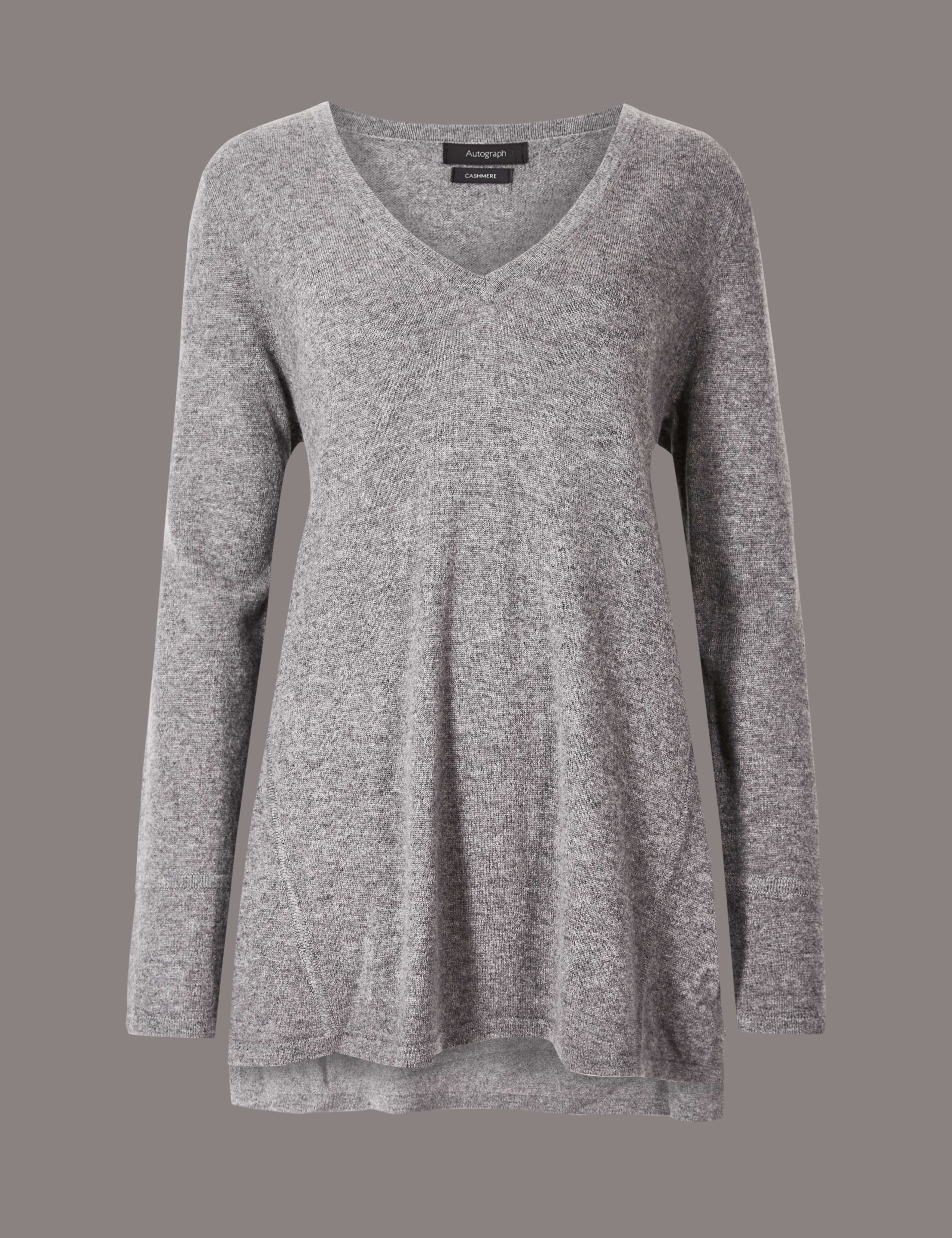 Pure Cashmere Textured Longline Jumper 2 of 5