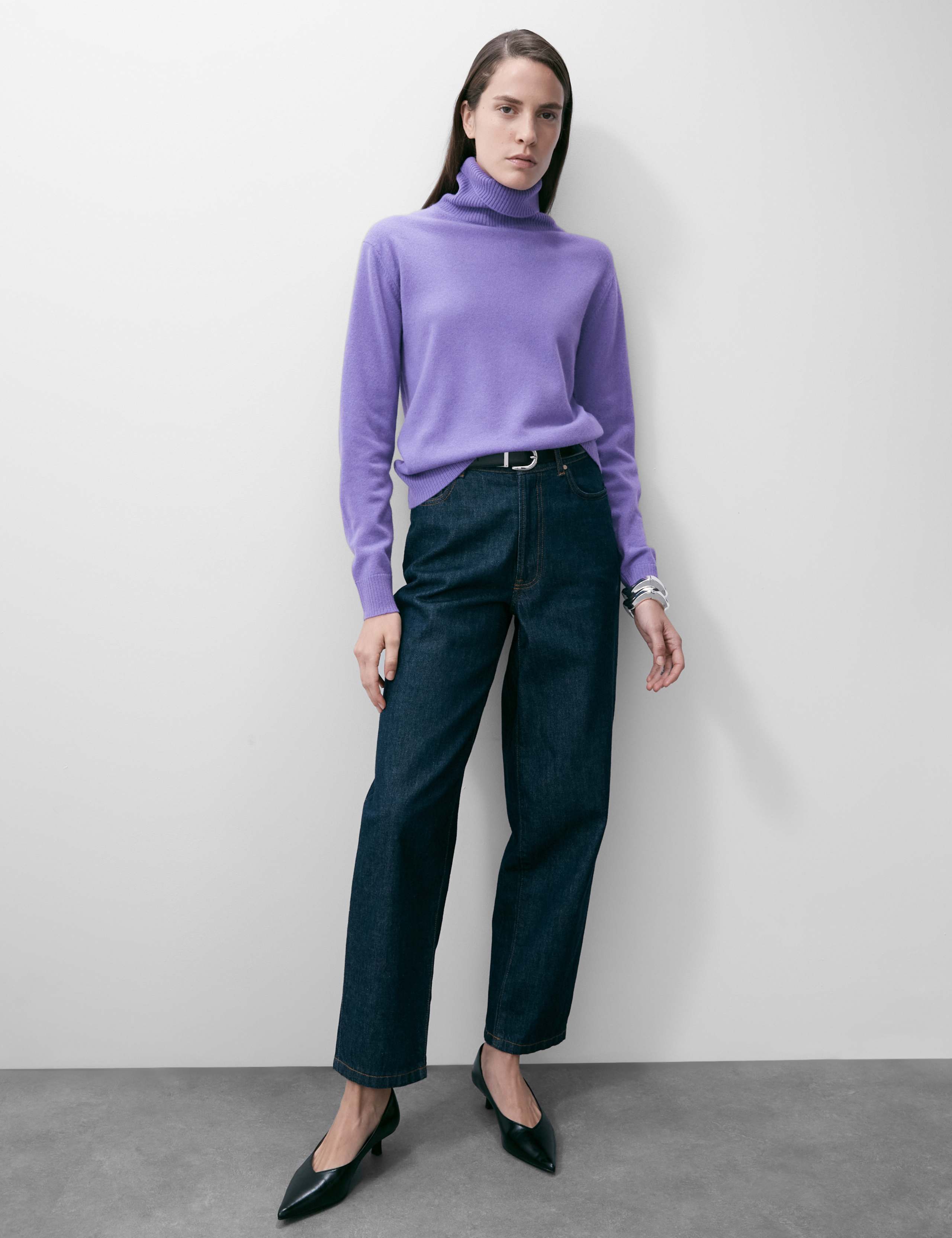 Pure Cashmere Roll Neck Jumper 2 of 5