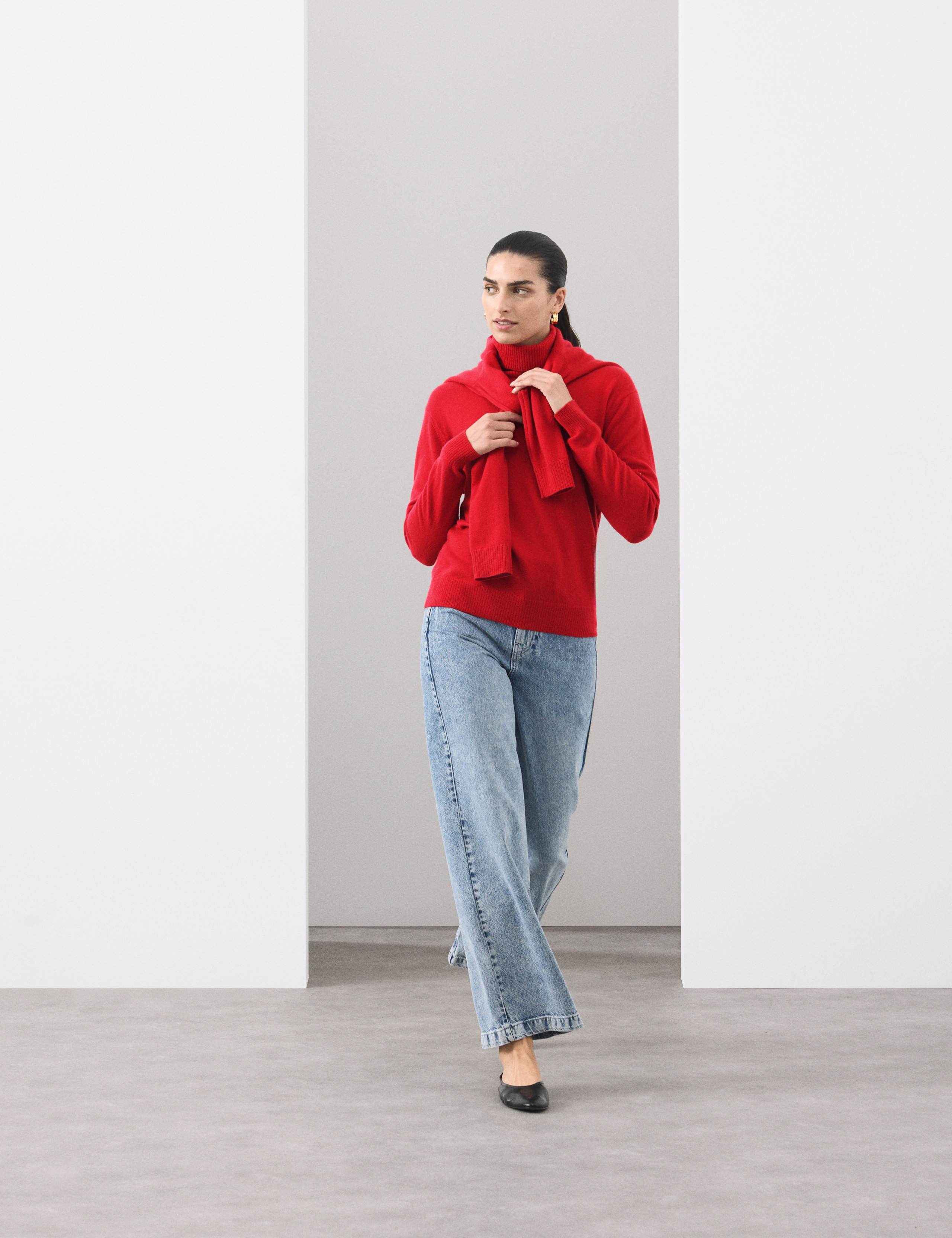 Pure Cashmere Roll Neck Jumper 3 of 7