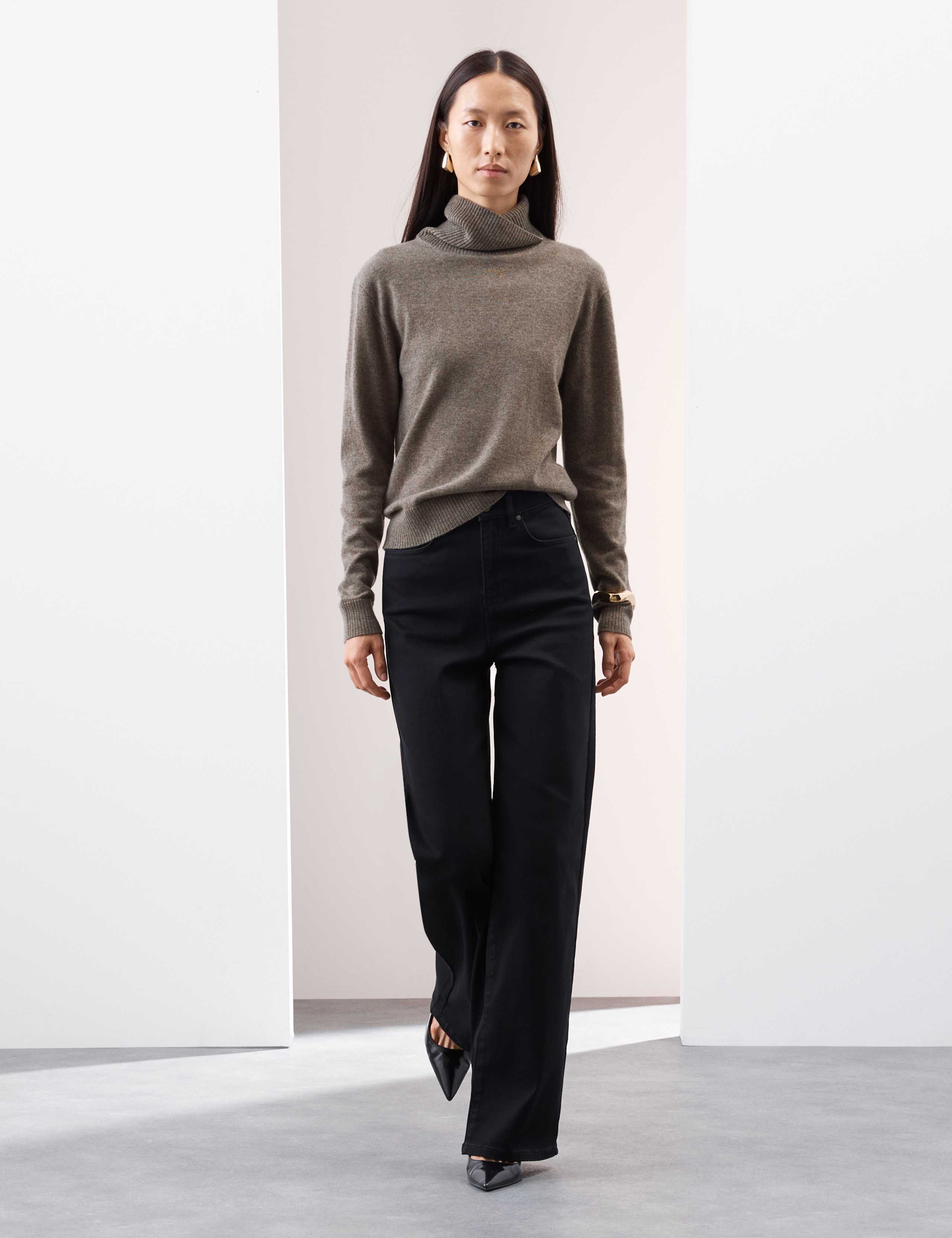 Pure Cashmere Roll Neck Jumper 4 of 7
