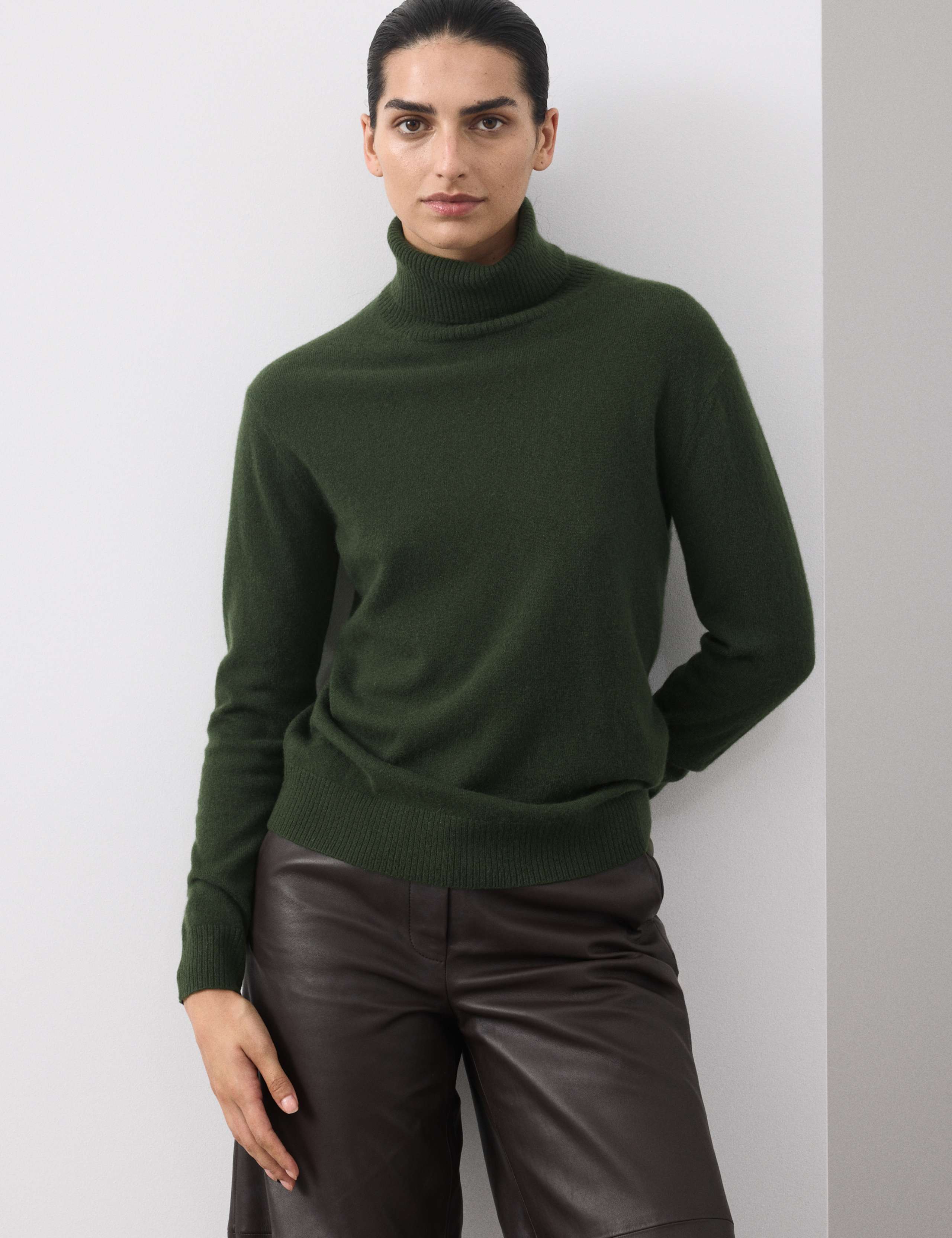 Pure Cashmere Roll Neck Jumper 4 of 7