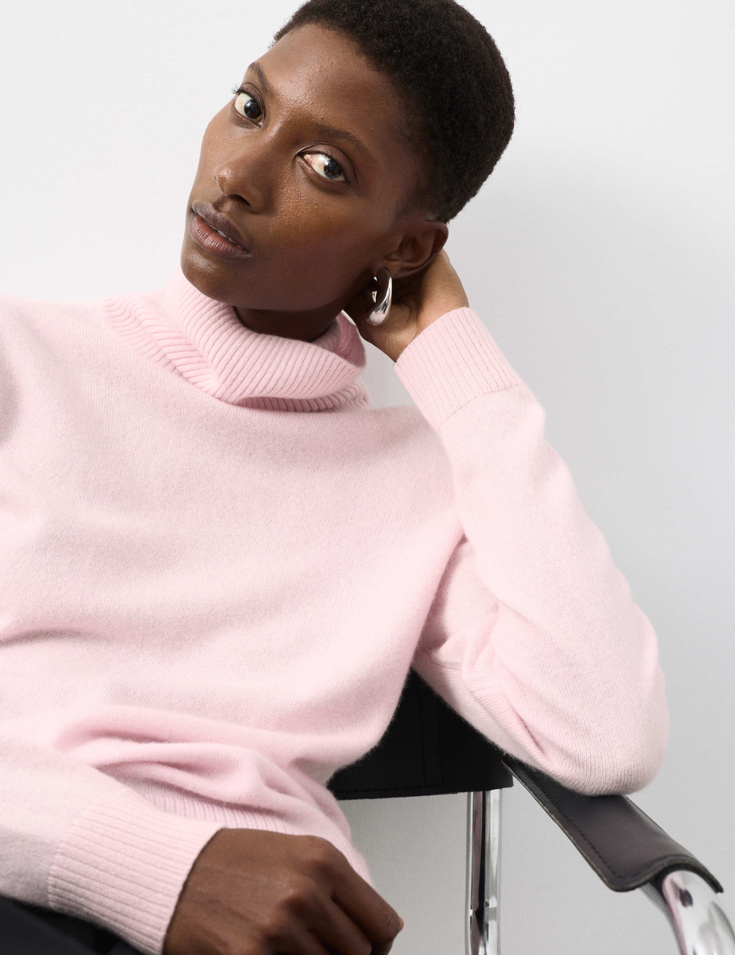 Pure Cashmere Roll Neck Jumper 1 of 6