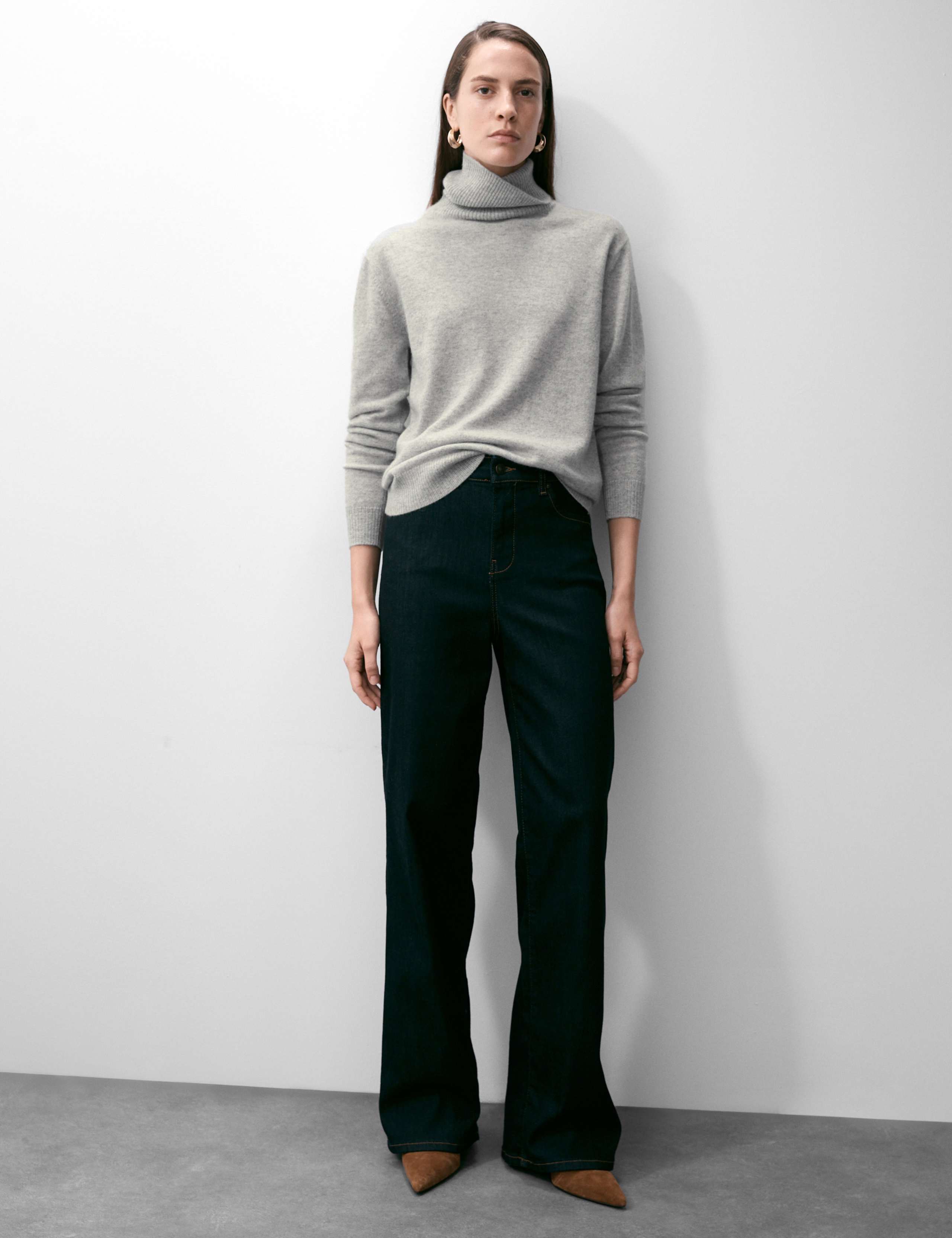 Pure Cashmere Roll Neck Jumper 3 of 7