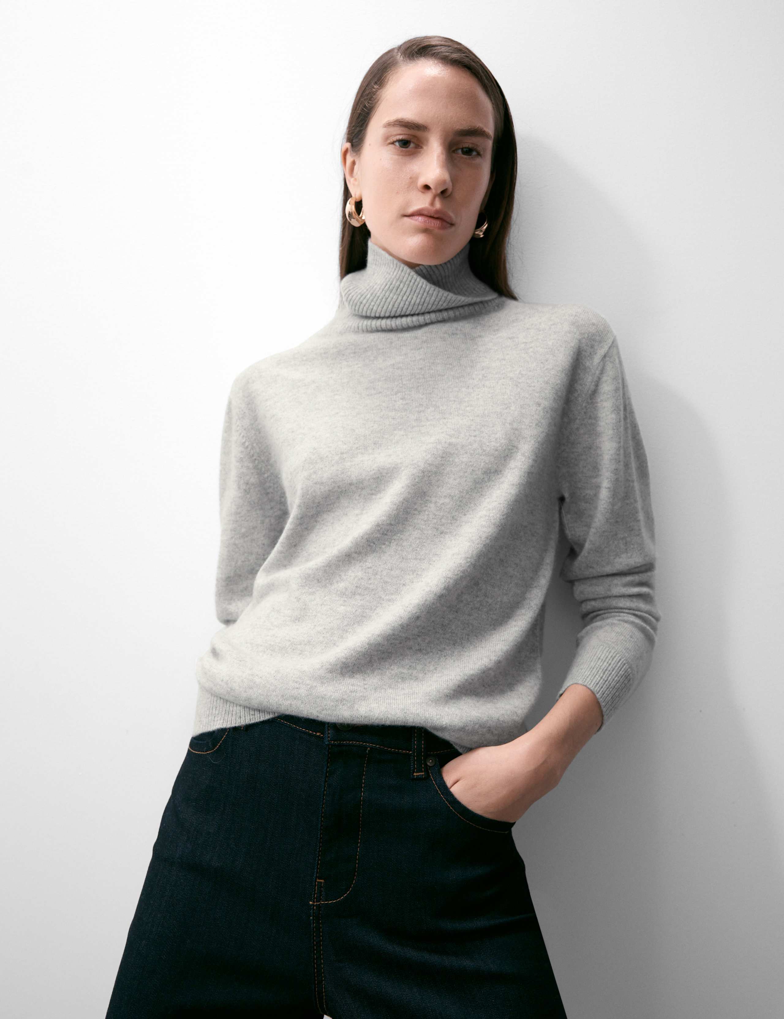 Pure Cashmere Roll Neck Jumper 4 of 7
