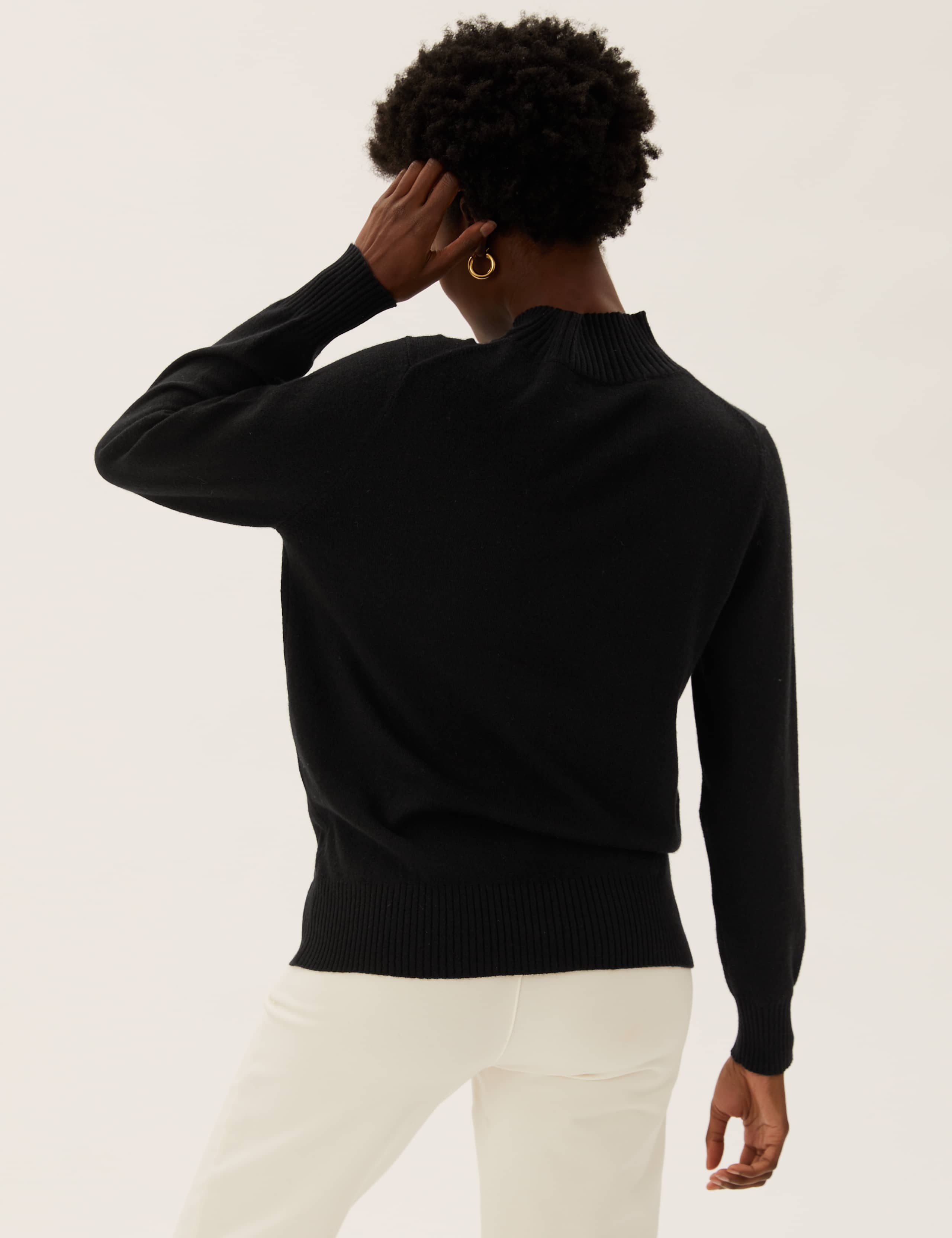 Pure Cashmere Funnel Neck Relaxed Jumper 3 of 6
