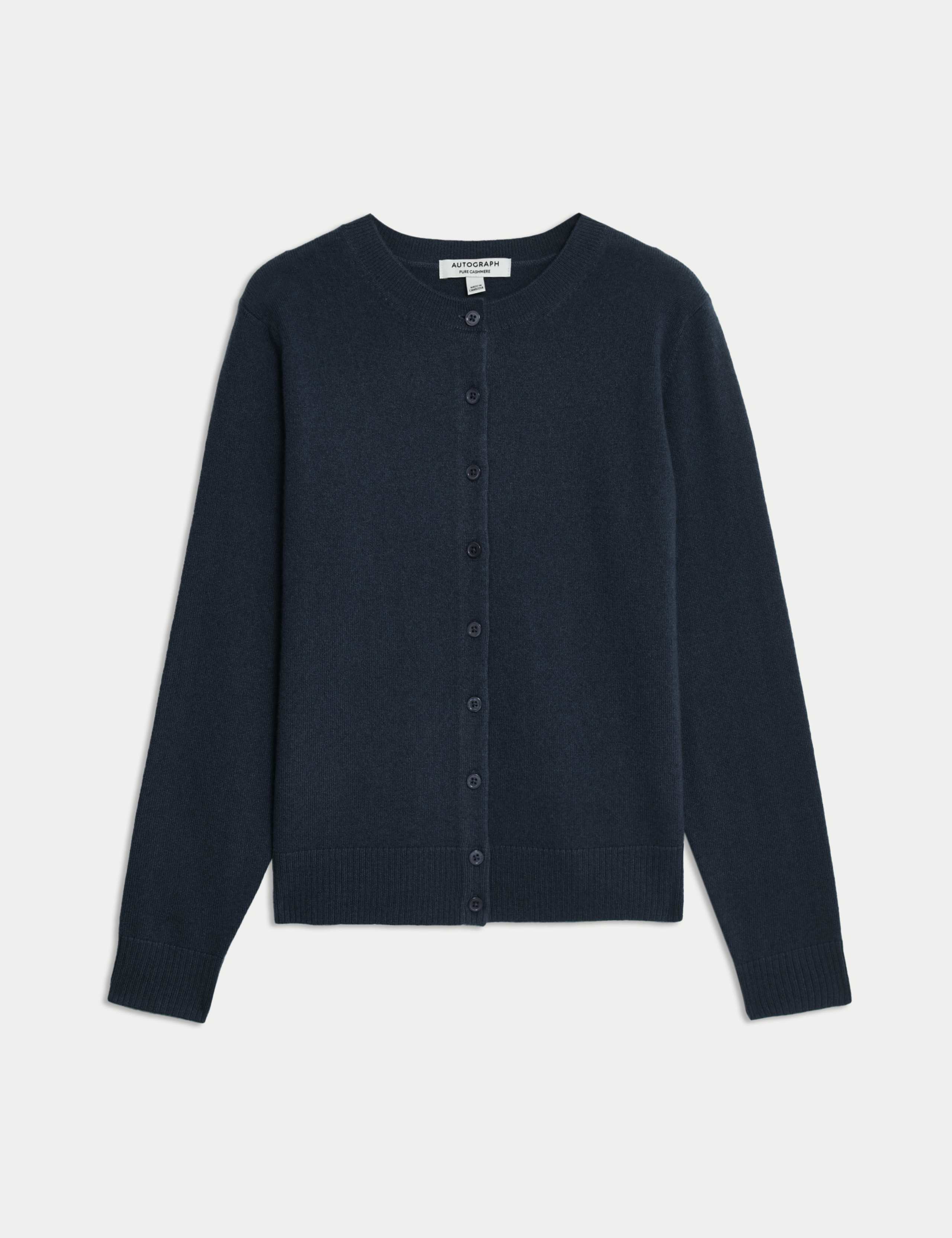 Pure Cashmere Crew Neck Relaxed Cardigan 2 of 6