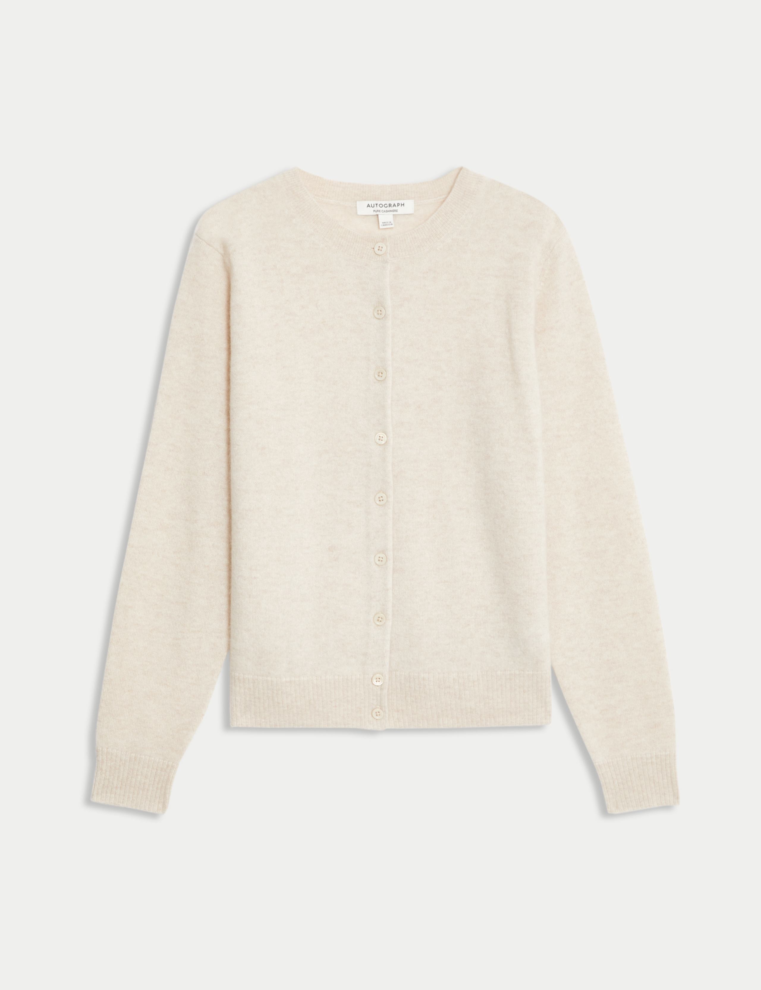 Pure Cashmere Crew Neck Relaxed Cardigan 2 of 7