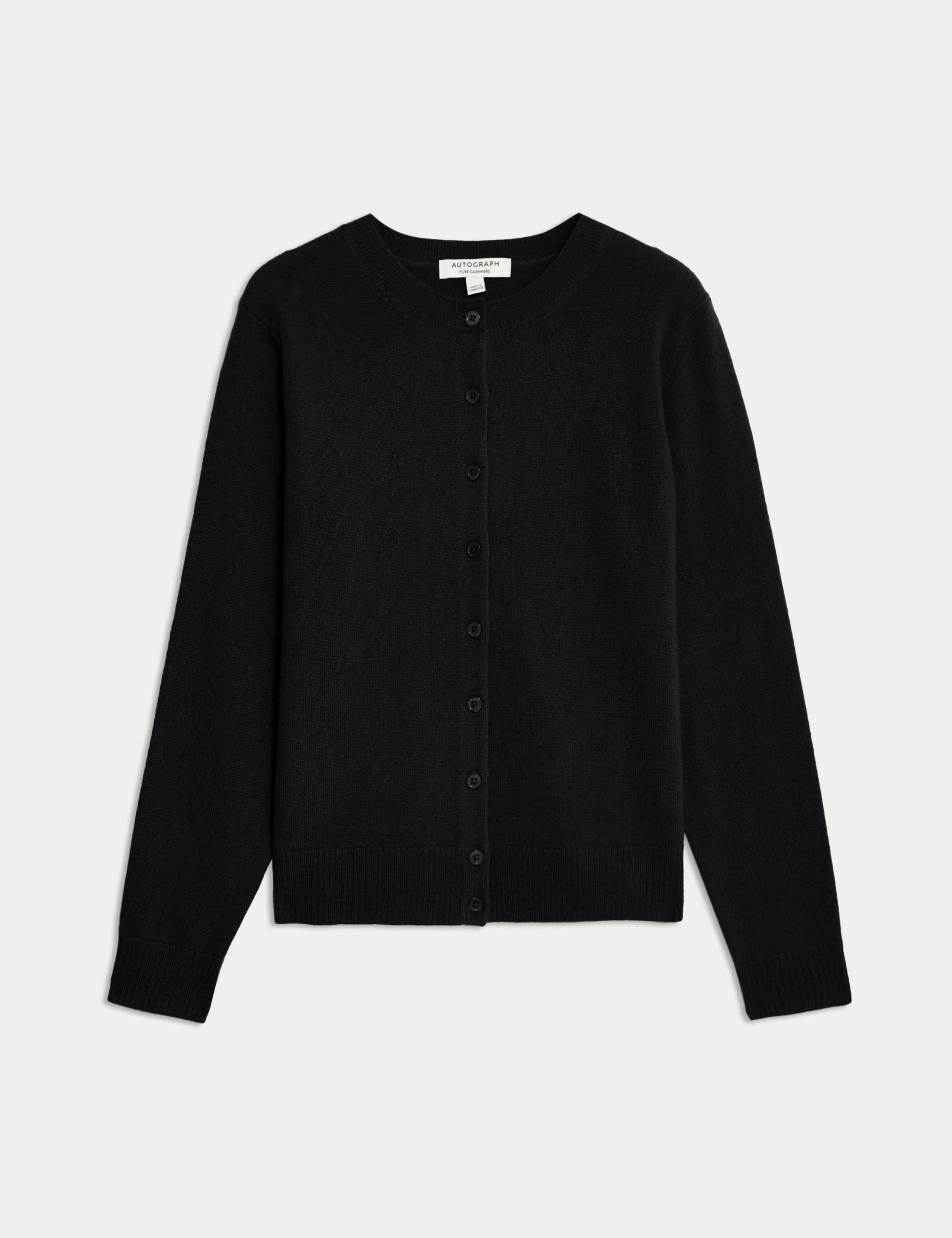 Pure Cashmere Crew Neck Relaxed Cardigan 2 of 6