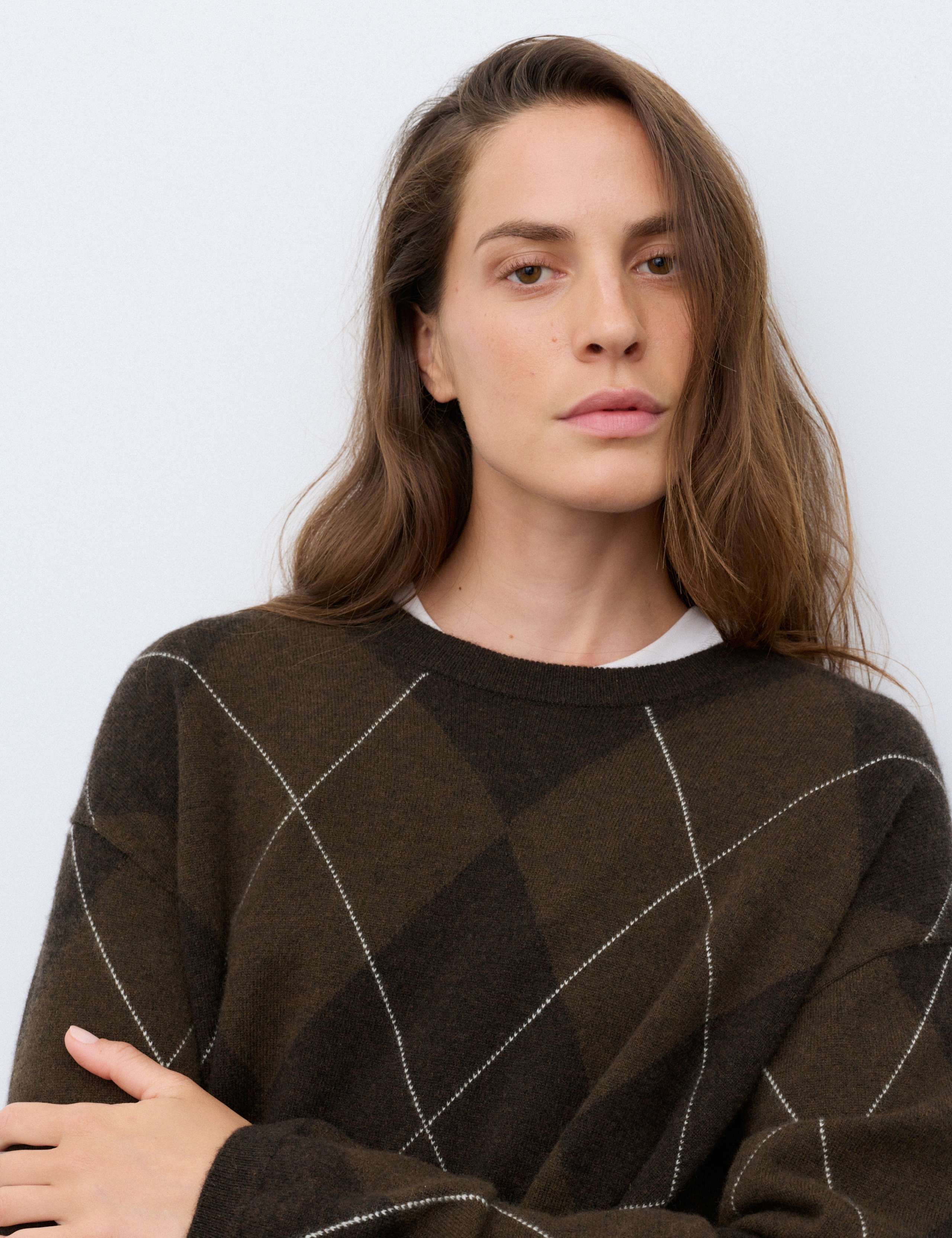 Pure Cashmere Argyle Relaxed Jumper 6 of 6