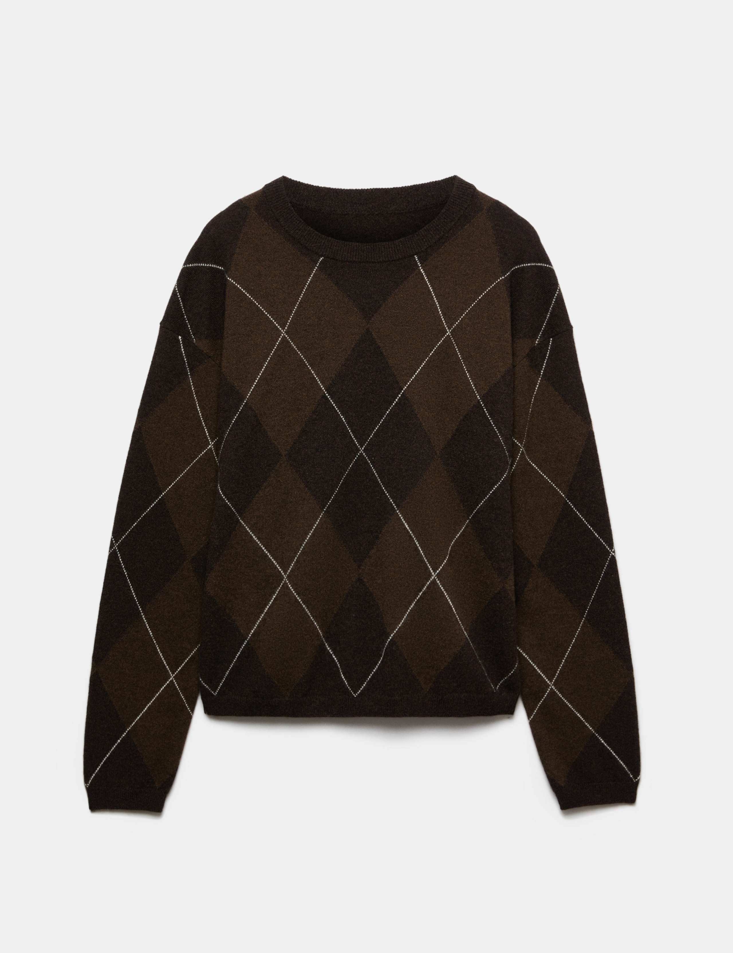 Pure Cashmere Argyle Relaxed Jumper 2 of 6