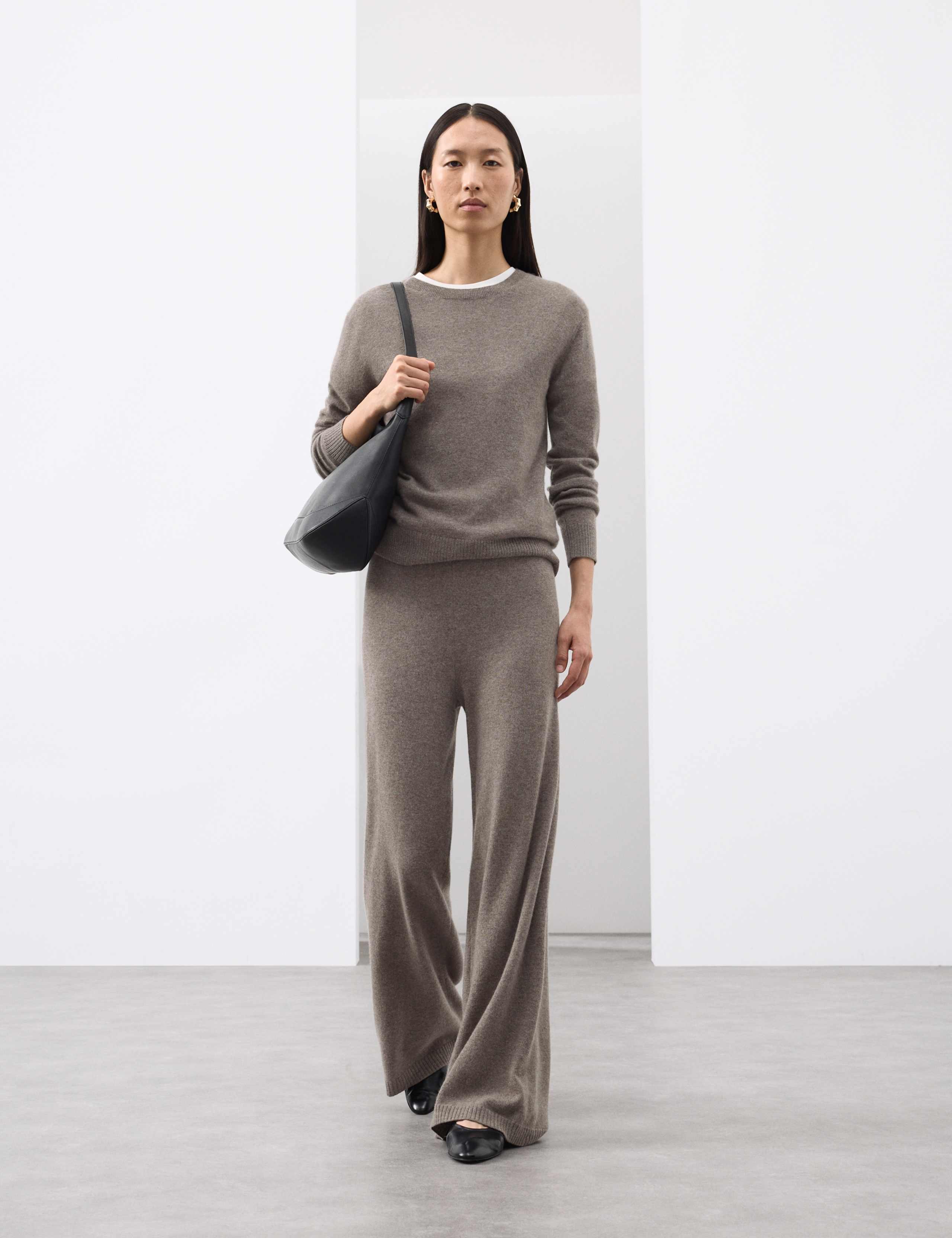 Pure Cashmere Wide Leg Trousers 3 of 7