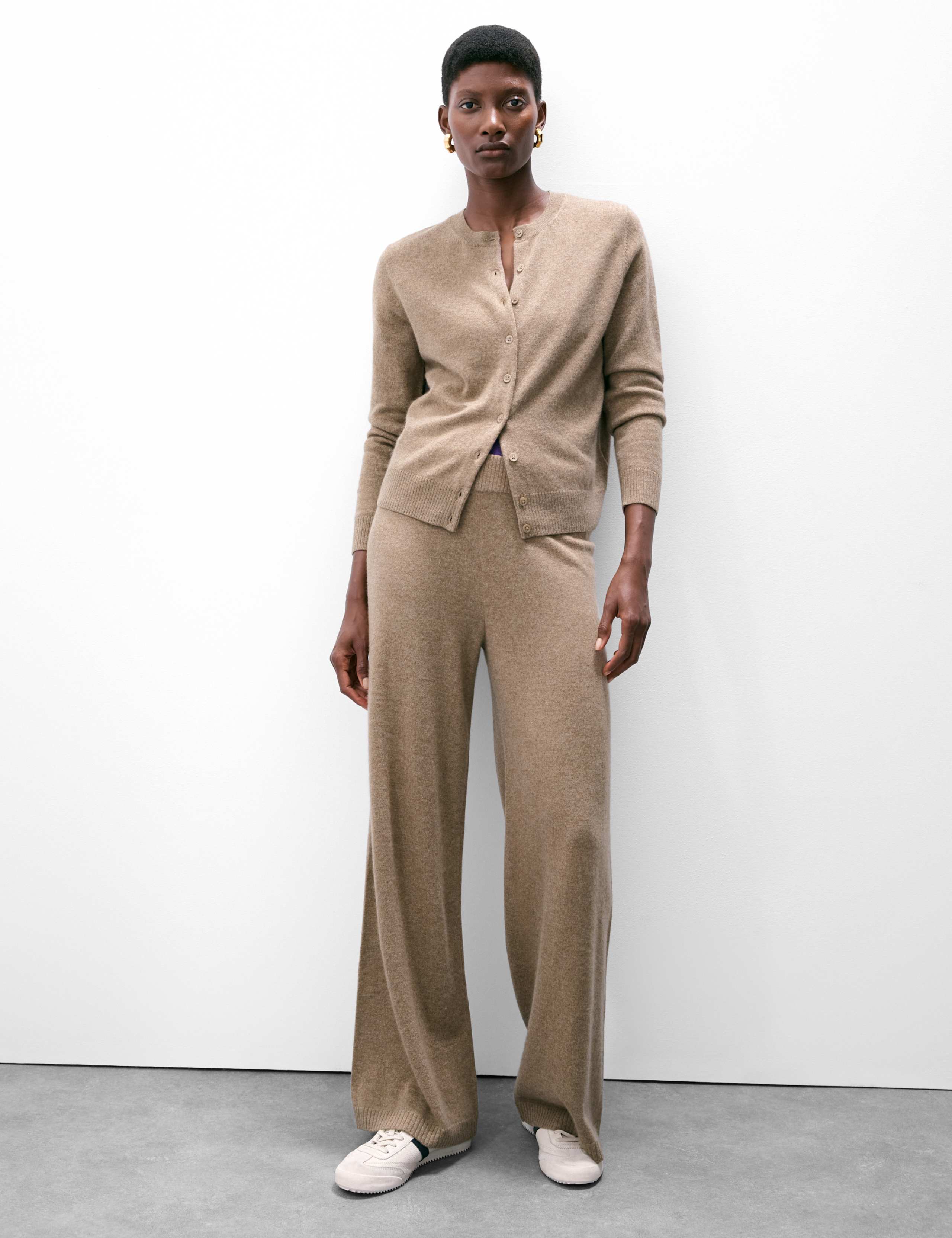 Pure Cashmere Wide Leg Trousers 1 of 7