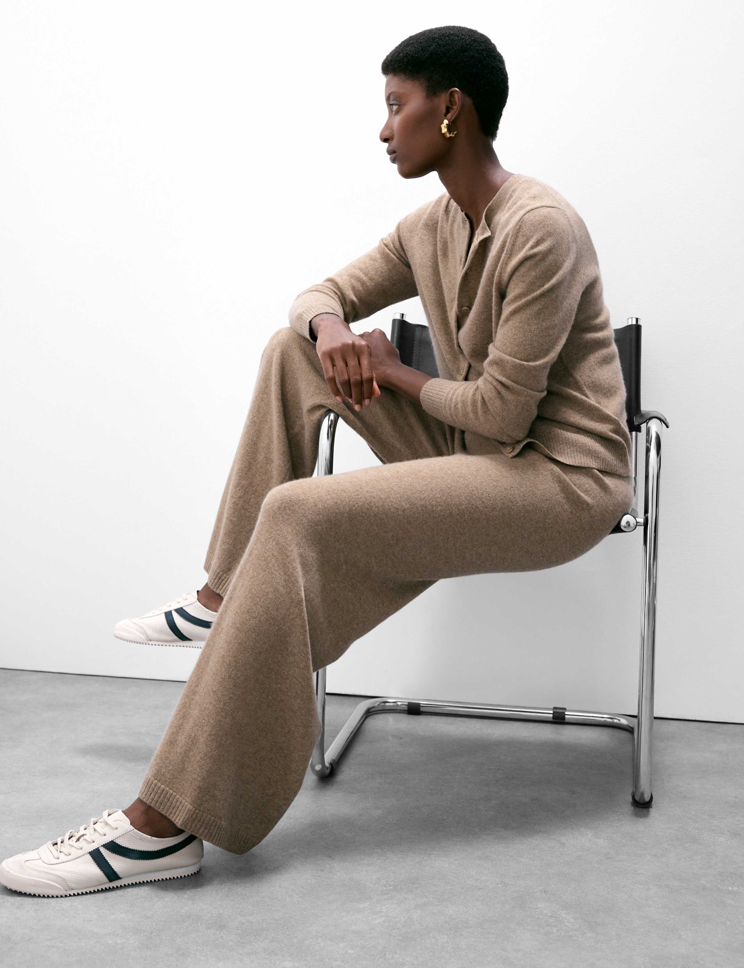 Pure Cashmere Wide Leg Trousers 3 of 7