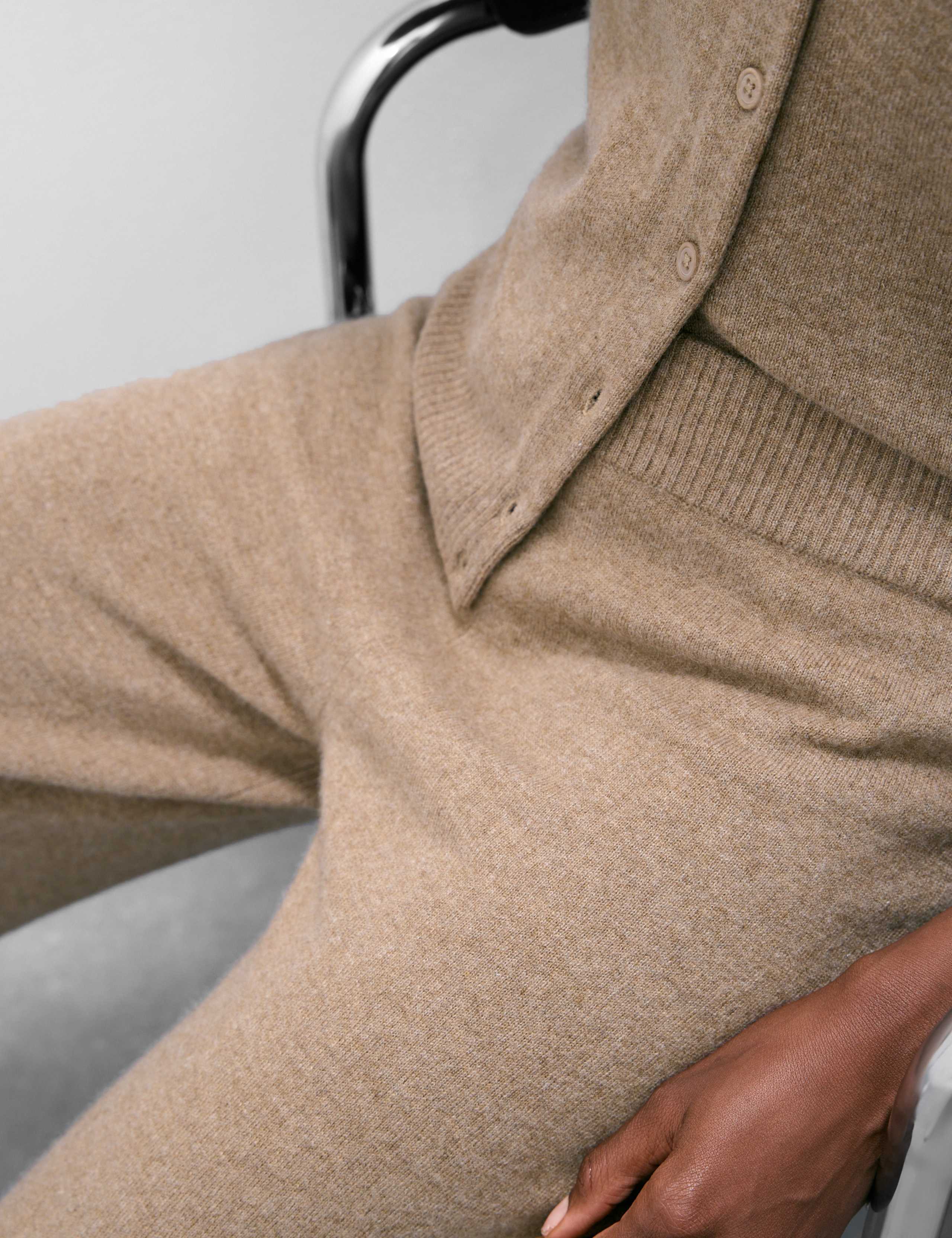 Pure Cashmere Wide Leg Trousers 5 of 7