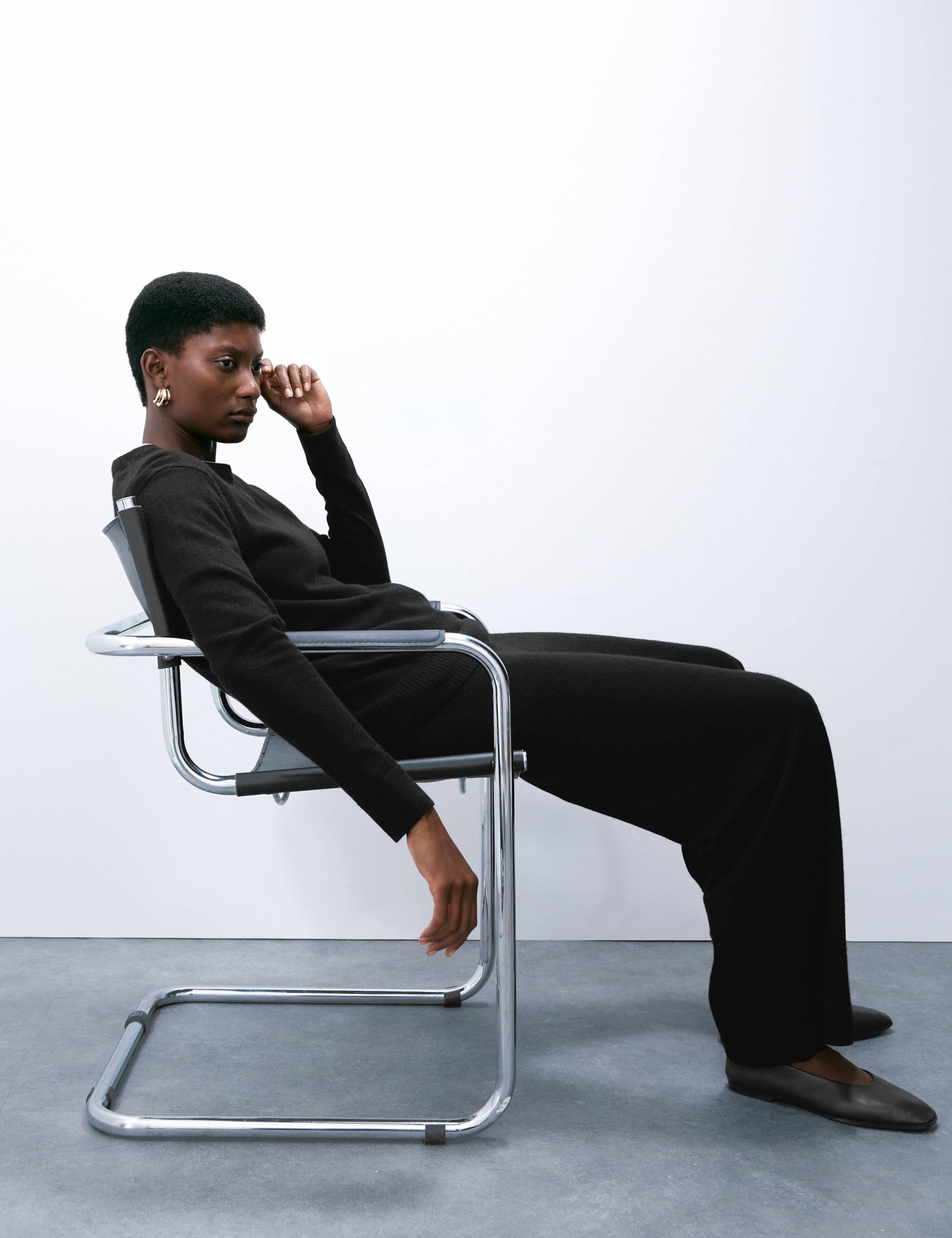 Pure Cashmere Wide Leg Trousers 1 of 6