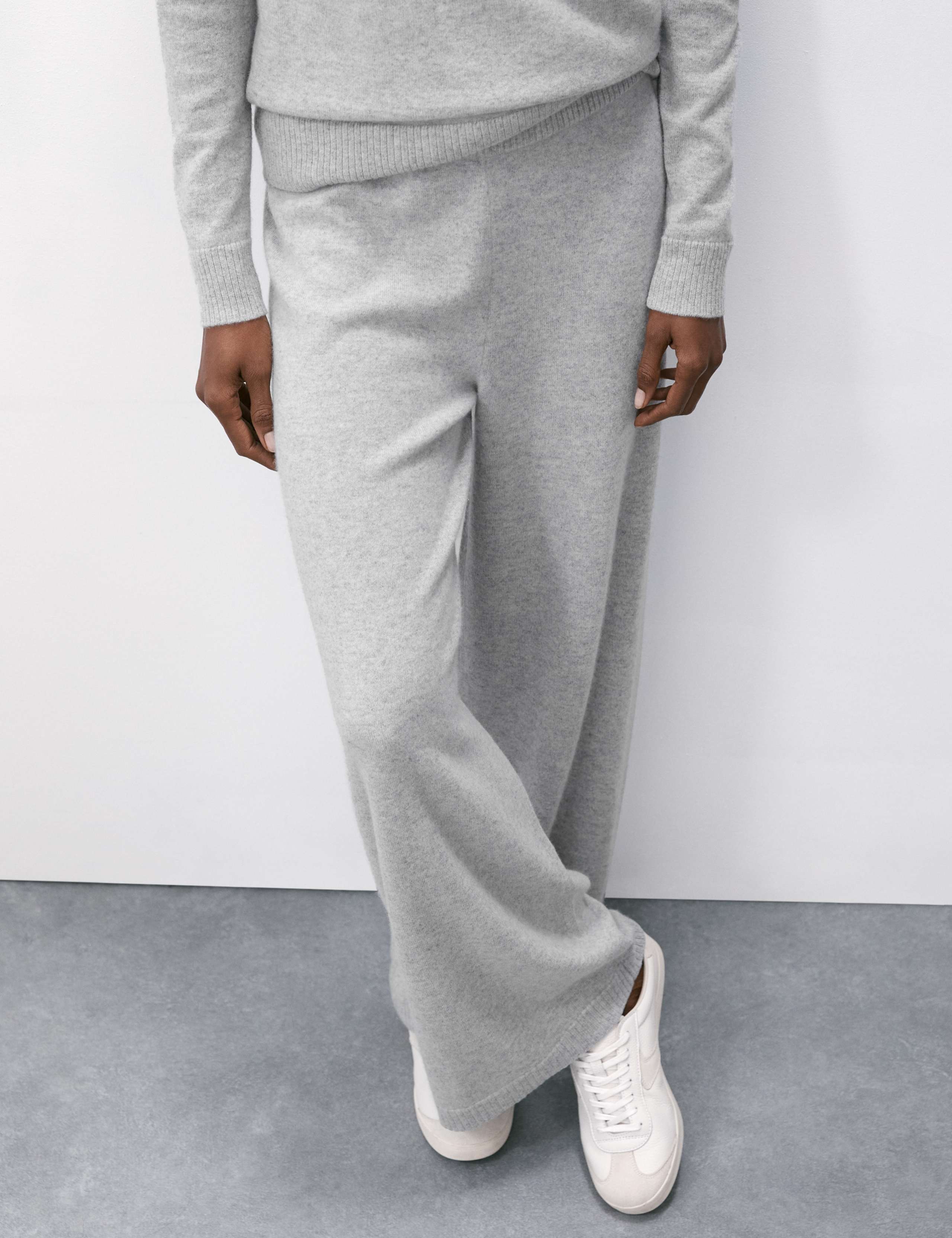 Pure Cashmere Wide Leg Trousers 3 of 7