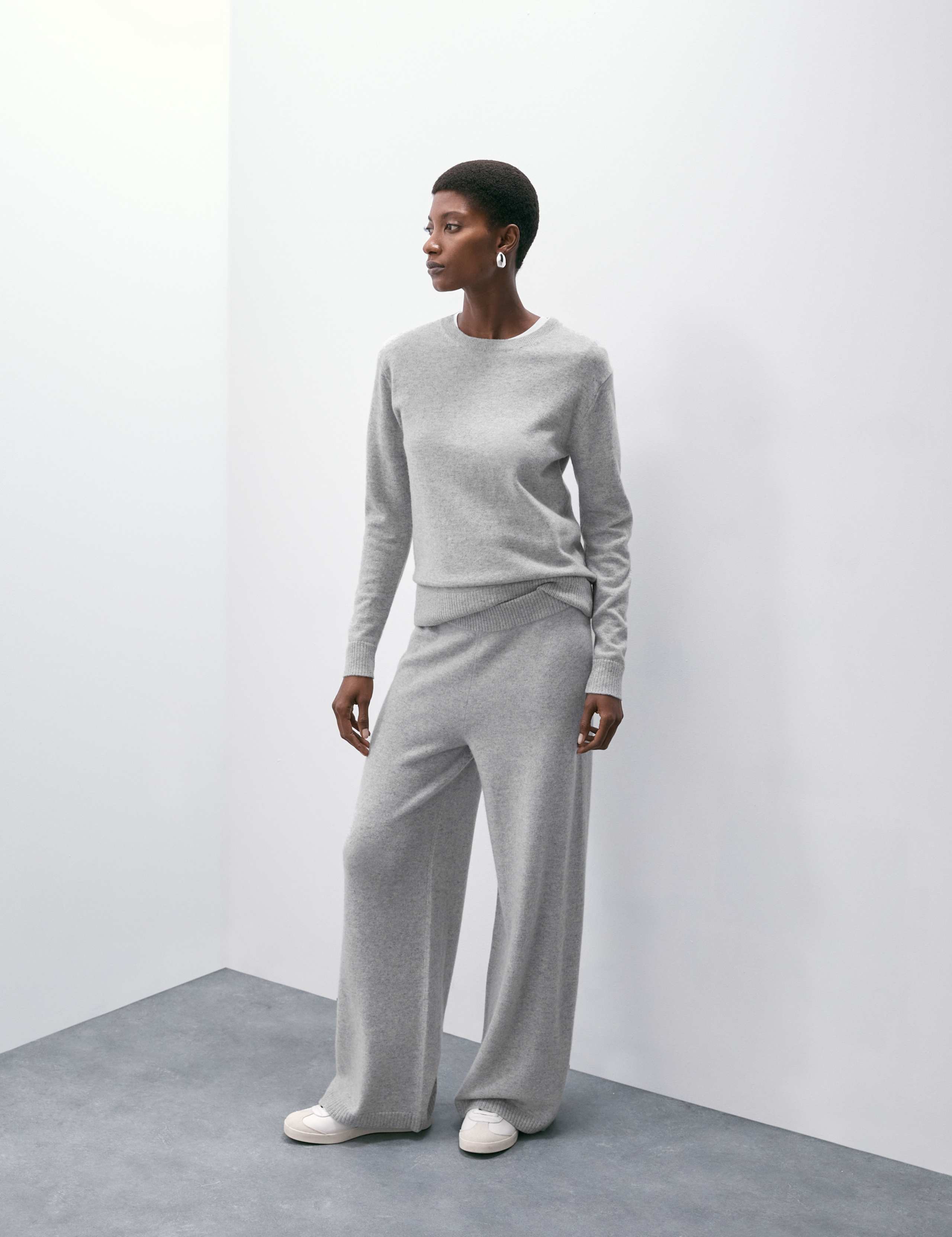 Pure Cashmere Wide Leg Trousers 6 of 7
