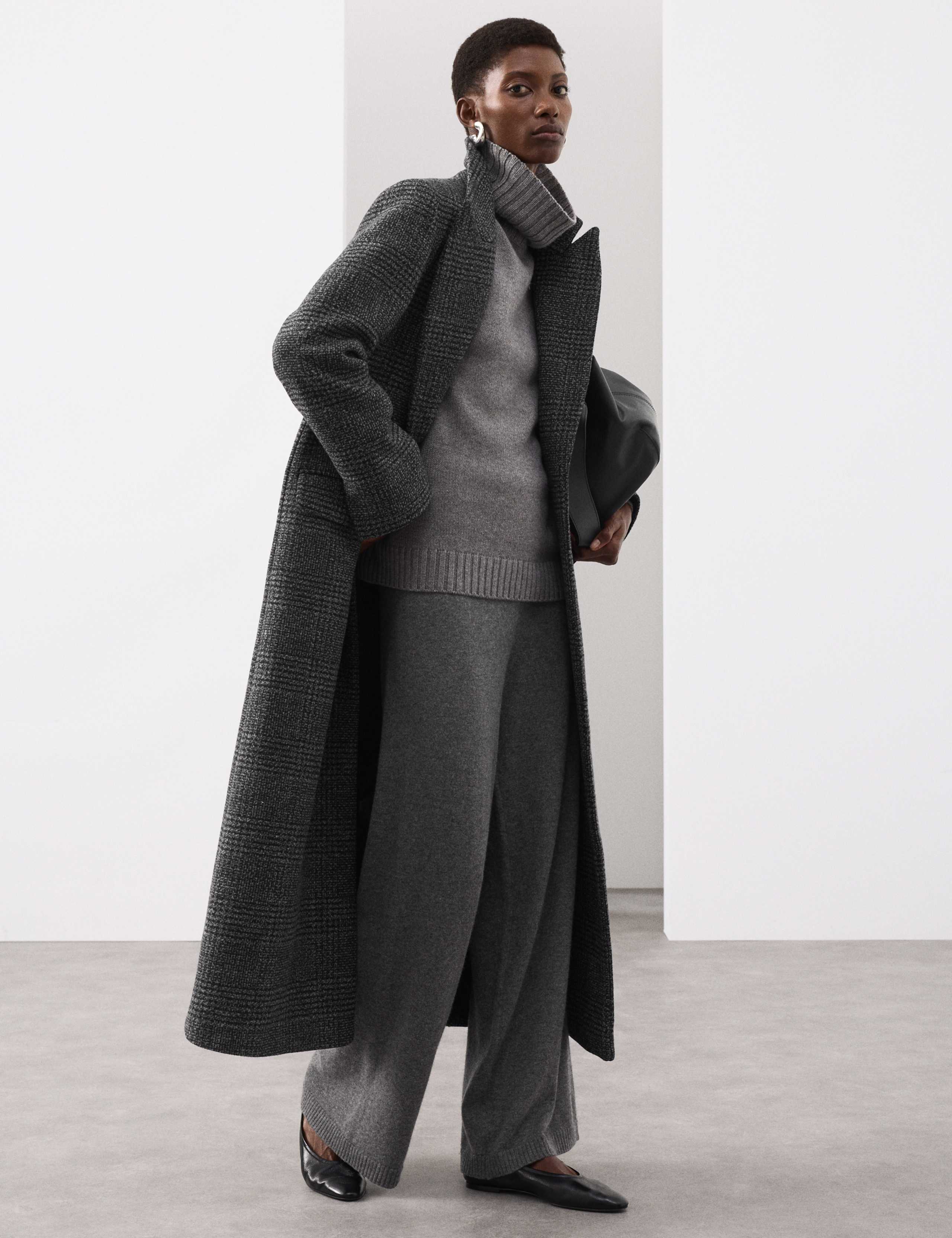 Pure Cashmere Wide Leg Trousers 3 of 7