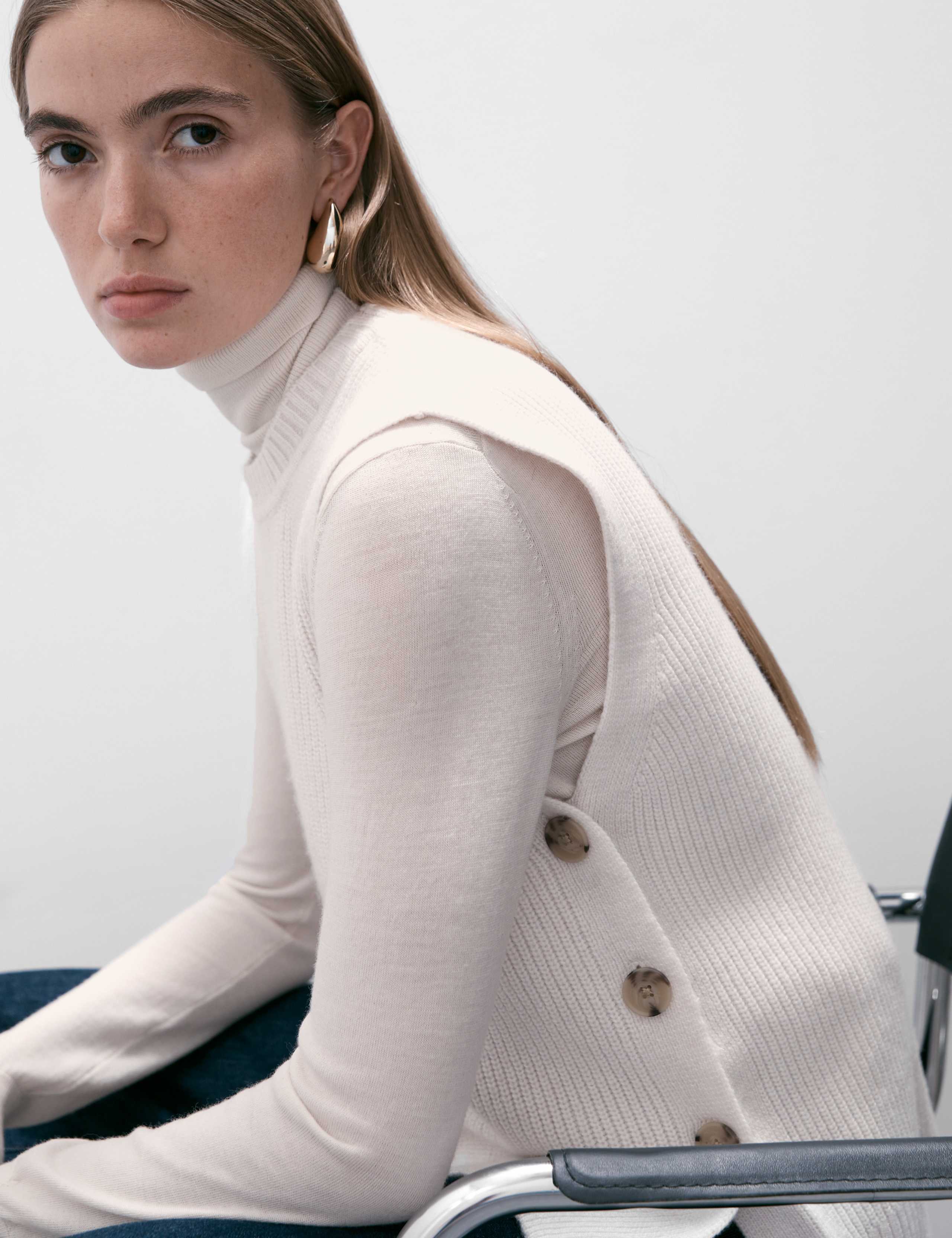 Wool Blend Ribbed Jumper with Cashmere 6 of 7