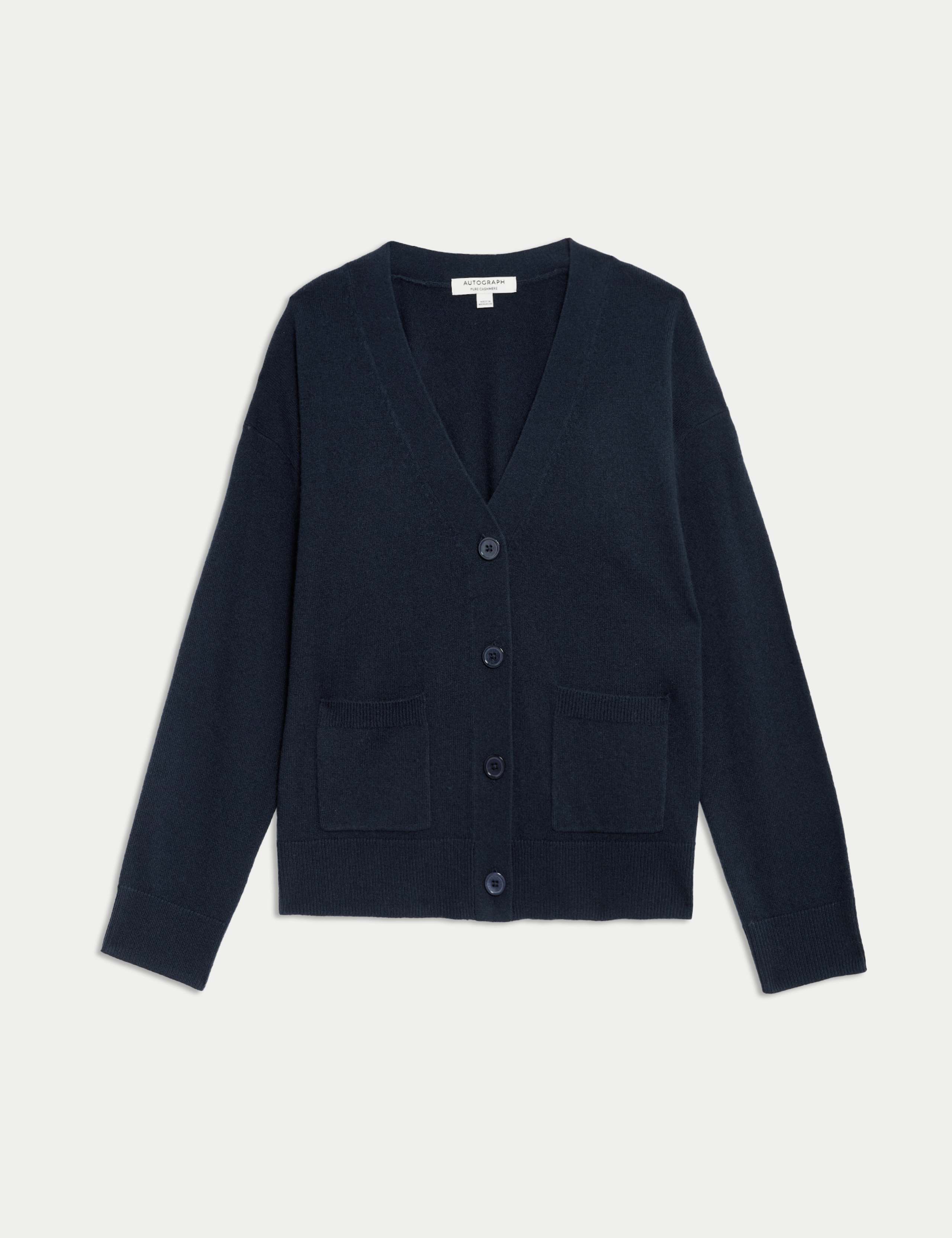 Pure Cashmere V-Neck Button Front Cardigan 2 of 8