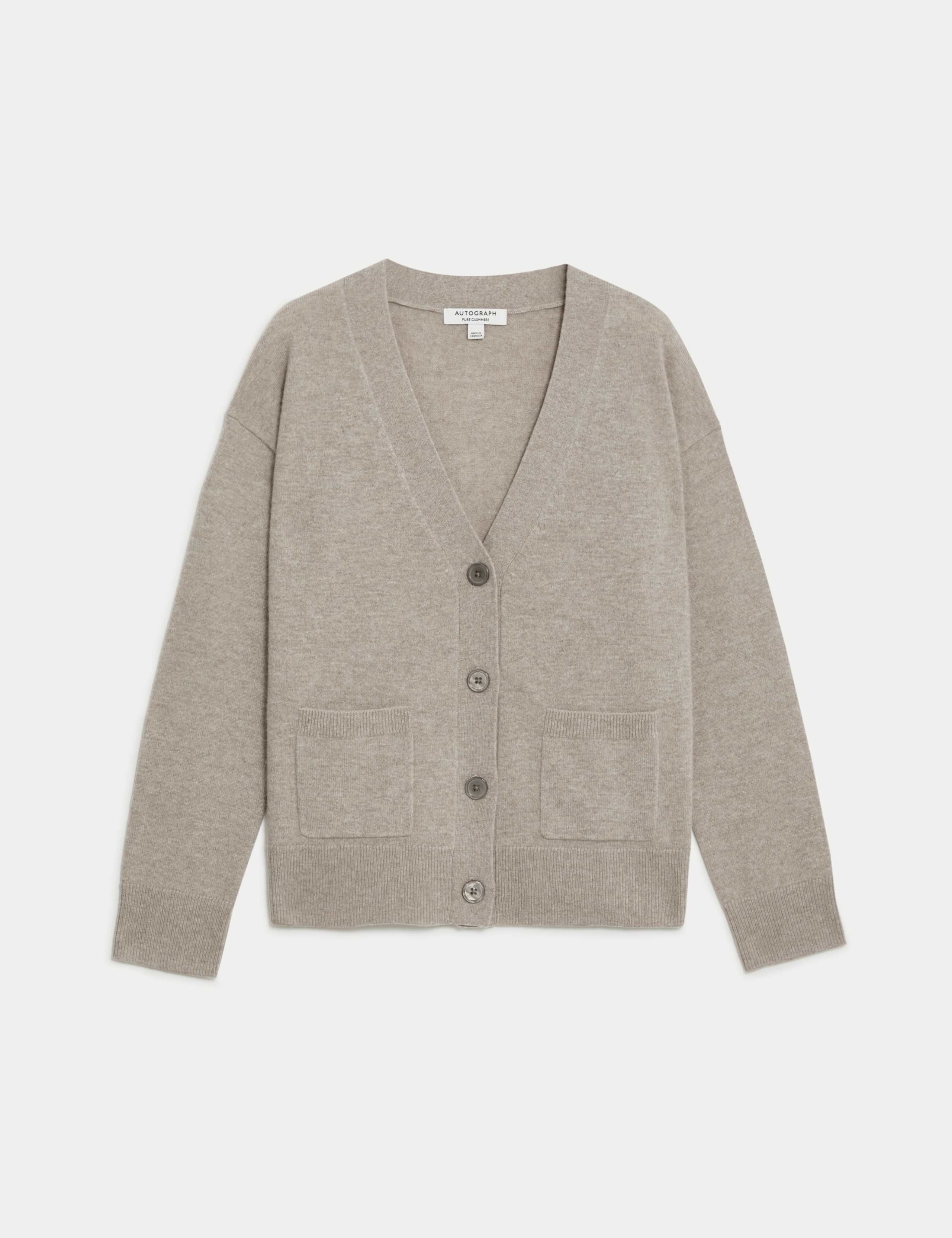 Pure Cashmere V-Neck Button Front Cardigan 2 of 8