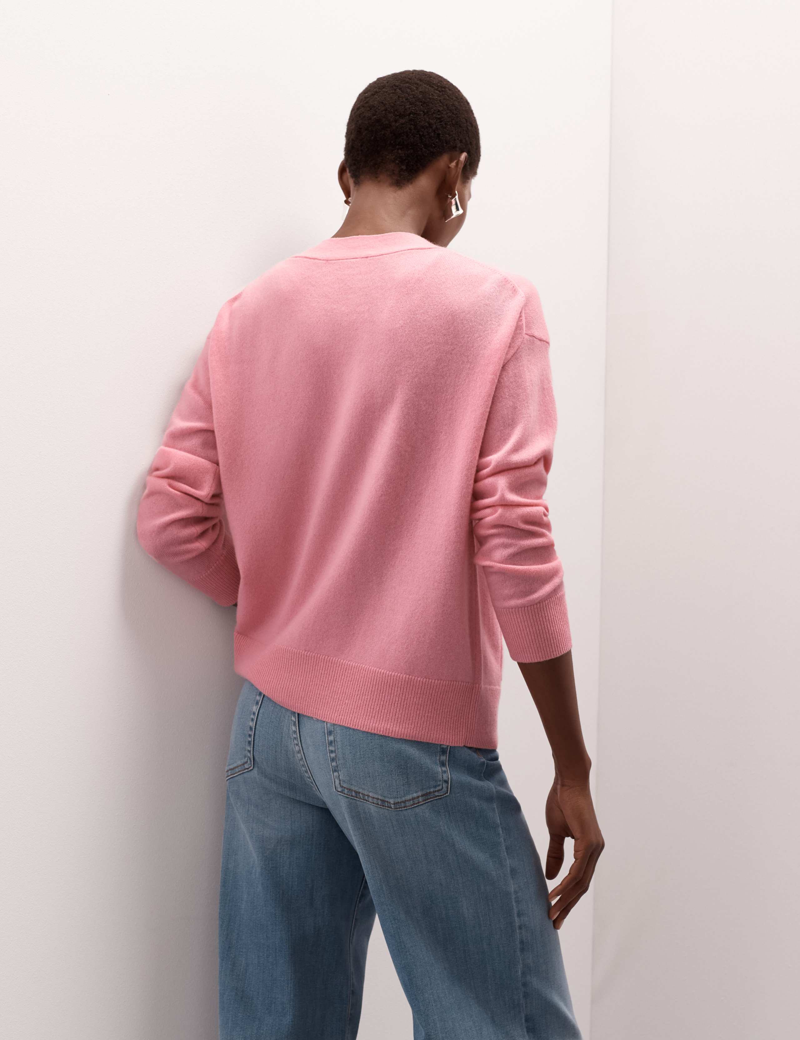 Pure Cashmere V-Neck Button Front Cardigan 4 of 7