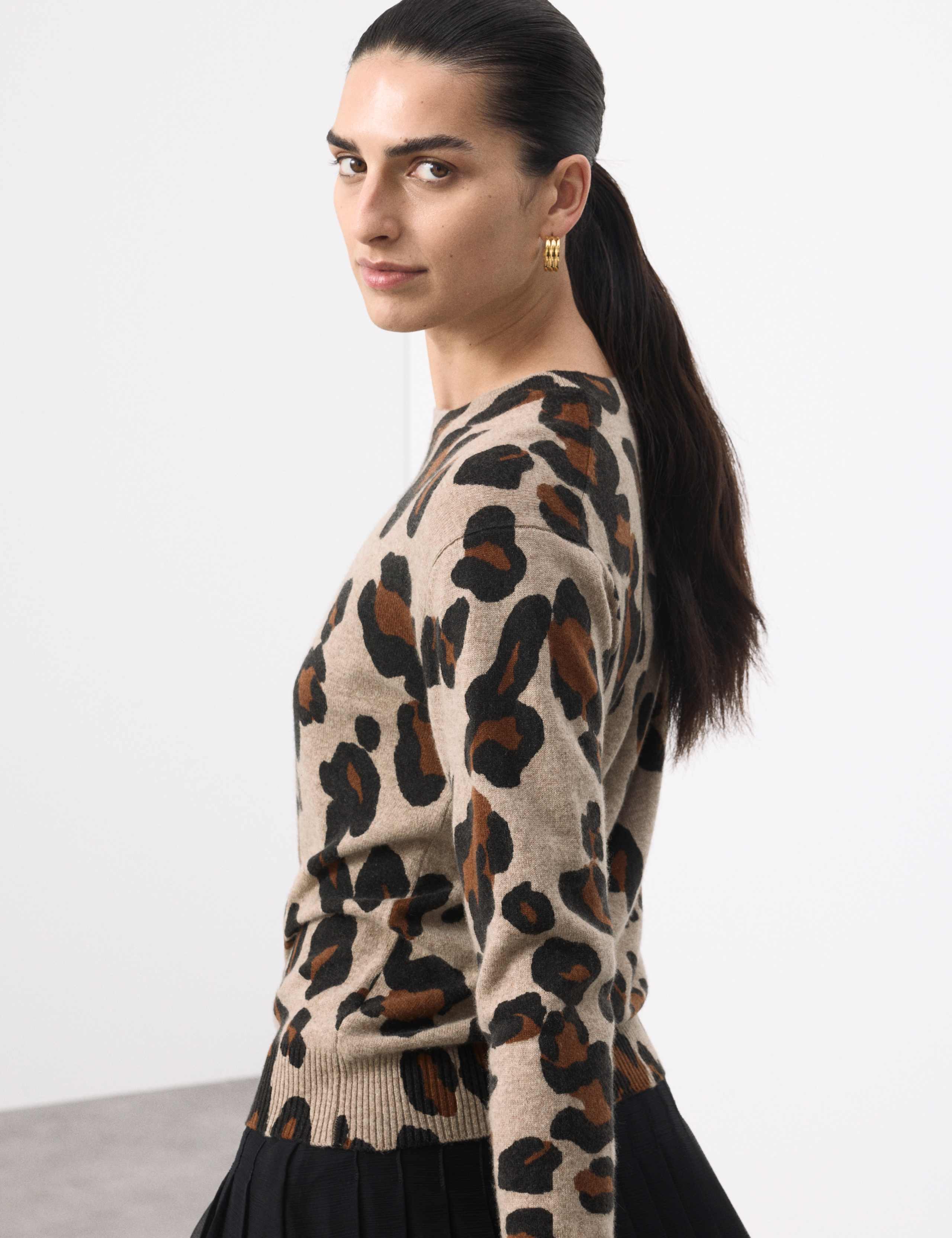Pure Cashmere Animal Print Jumper 4 of 7