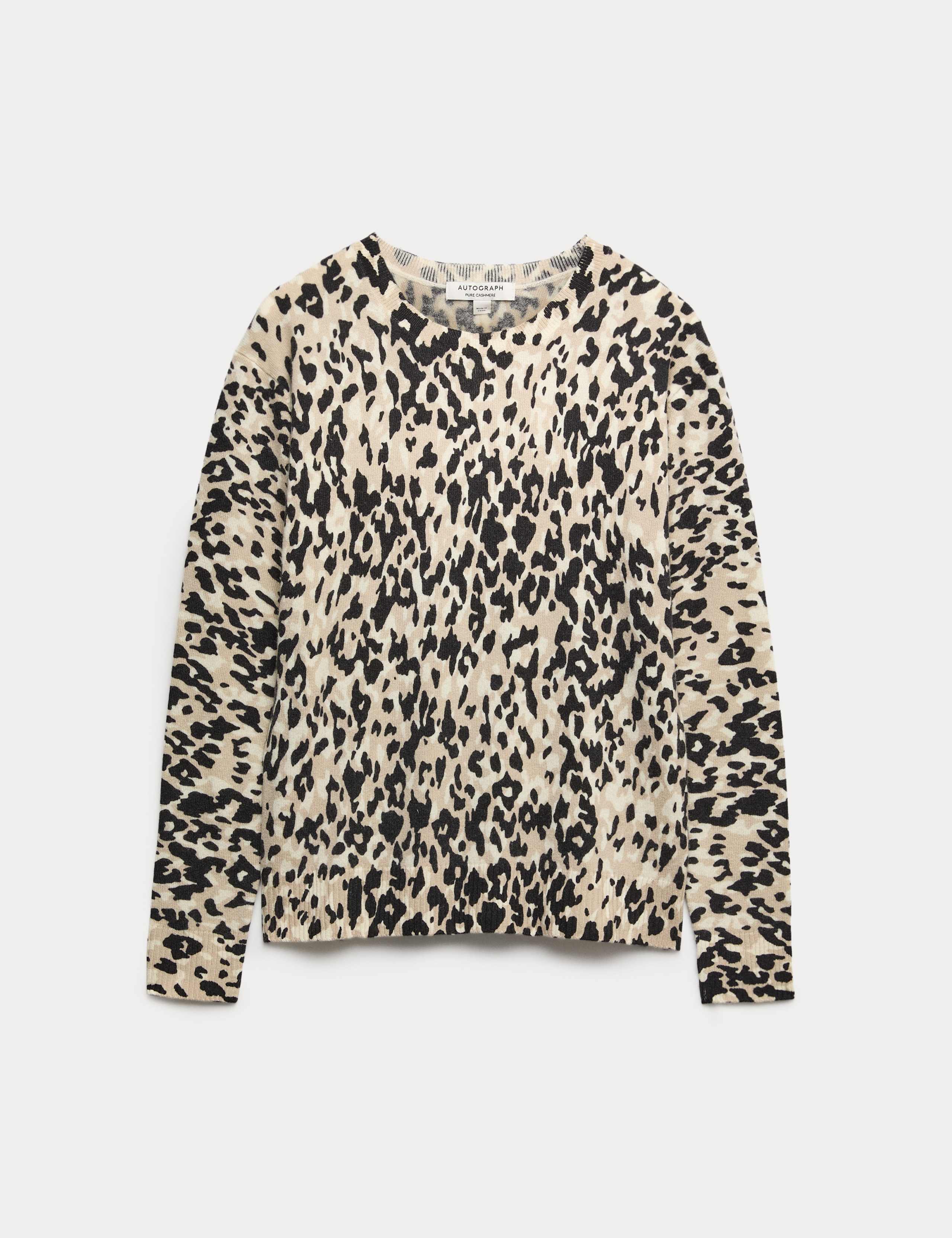 Pure Cashmere Animal Print Crew Neck Jumper 2 of 6
