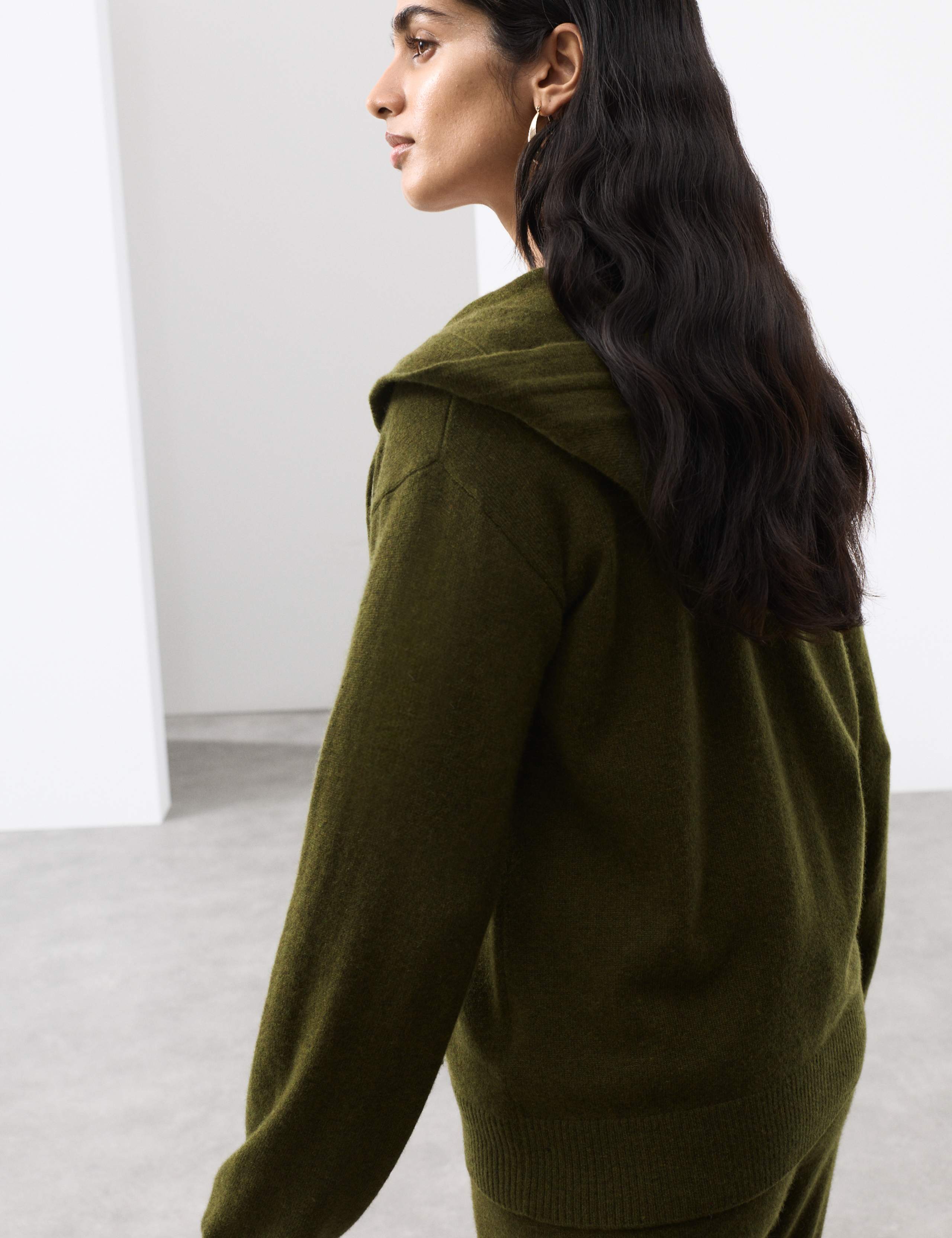 Pure Cashmere Zip Up Hoodie 4 of 5