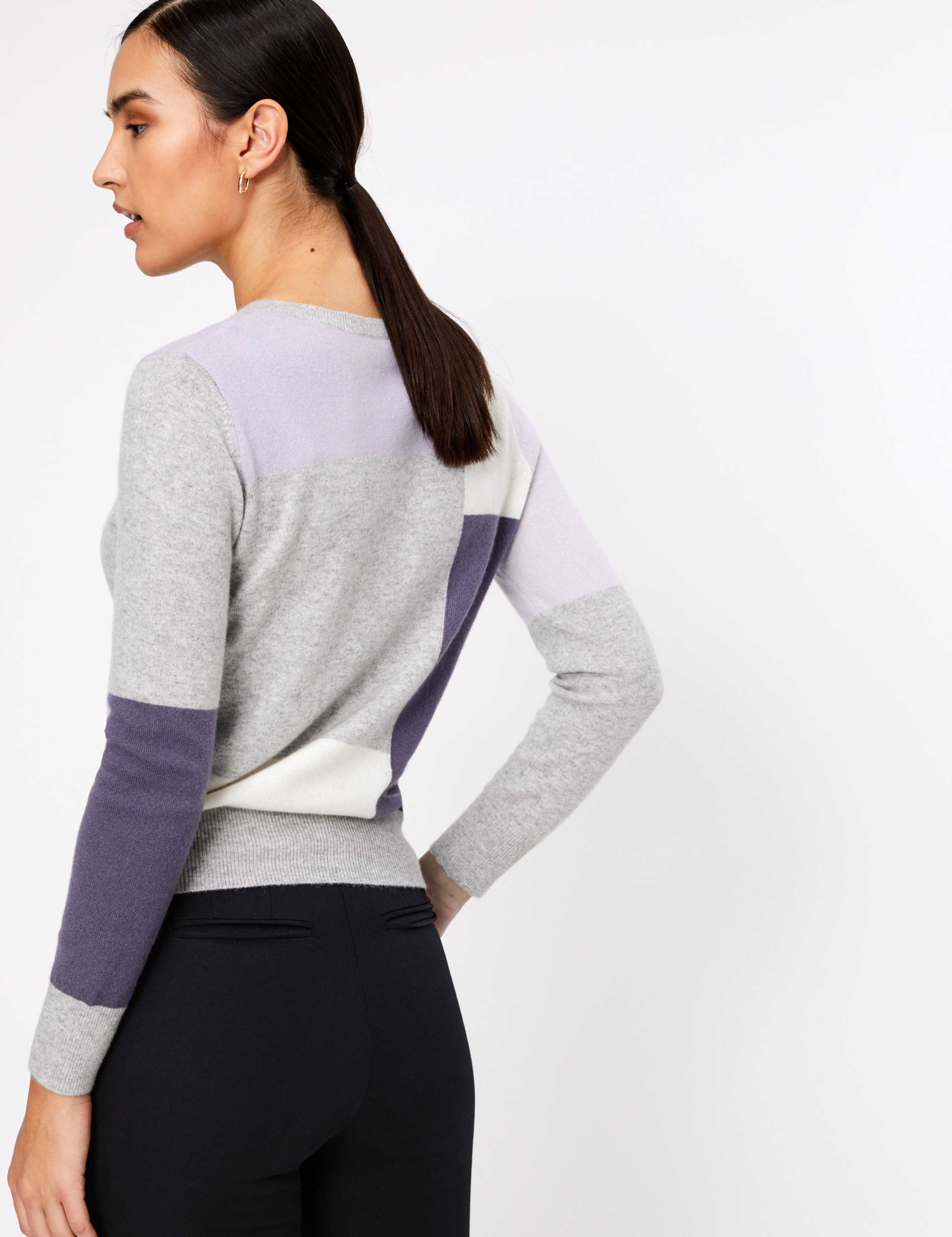 Pure Cashmere Colour Block Jumper 4 of 4