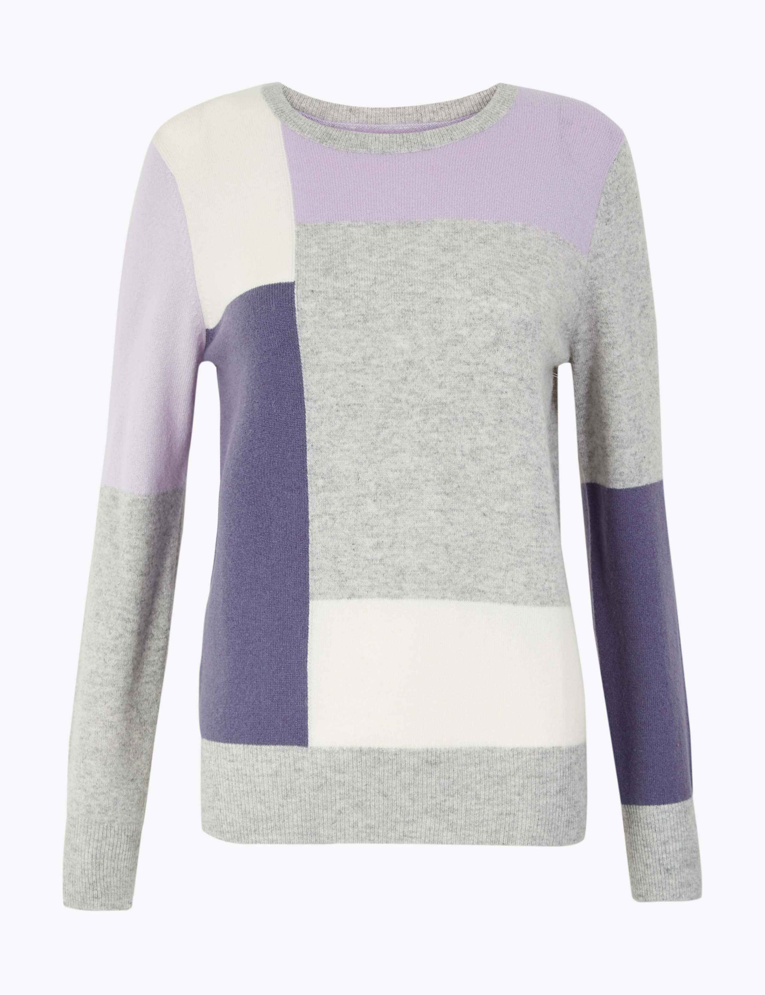 Pure Cashmere Colour Block Jumper 2 of 4