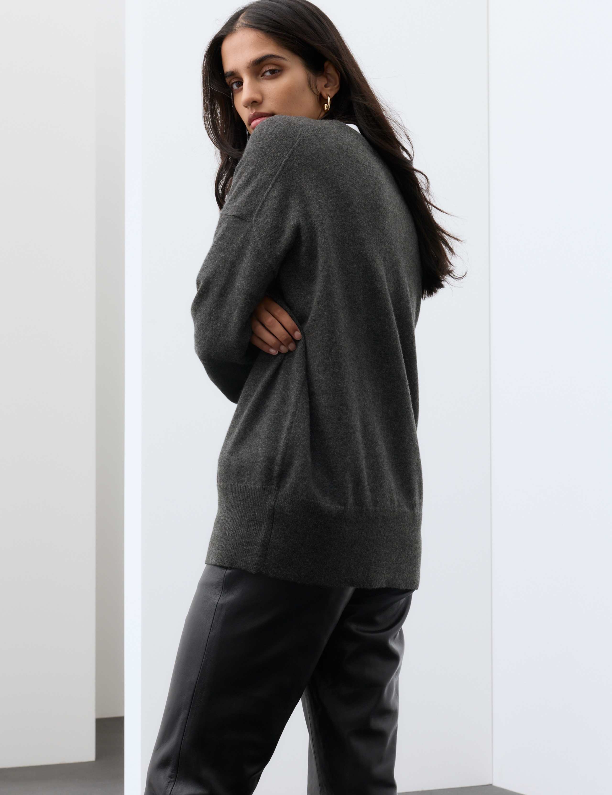 Pure Cashmere Longline Jumper 3 of 7