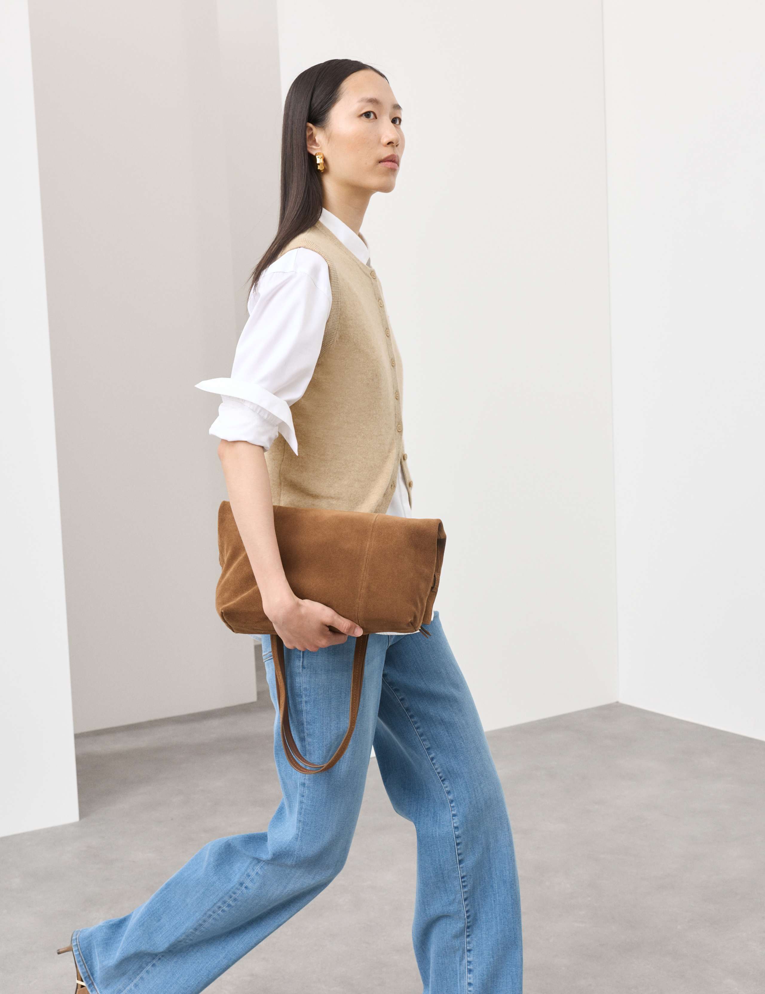 Pure Cashmere Button Through Knitted Waistcoat 5 of 7