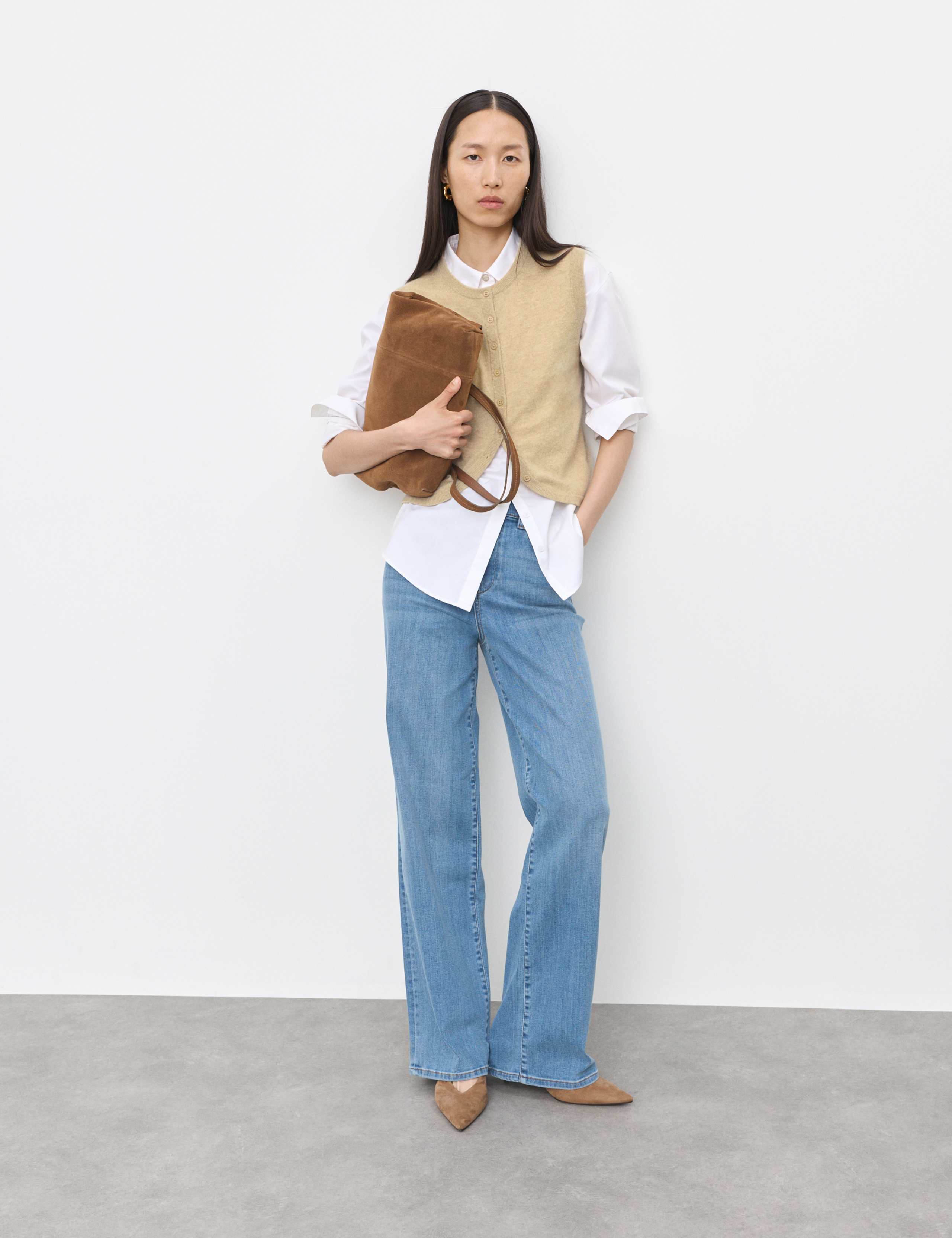 Pure Cashmere Button Through Knitted Waistcoat 7 of 7