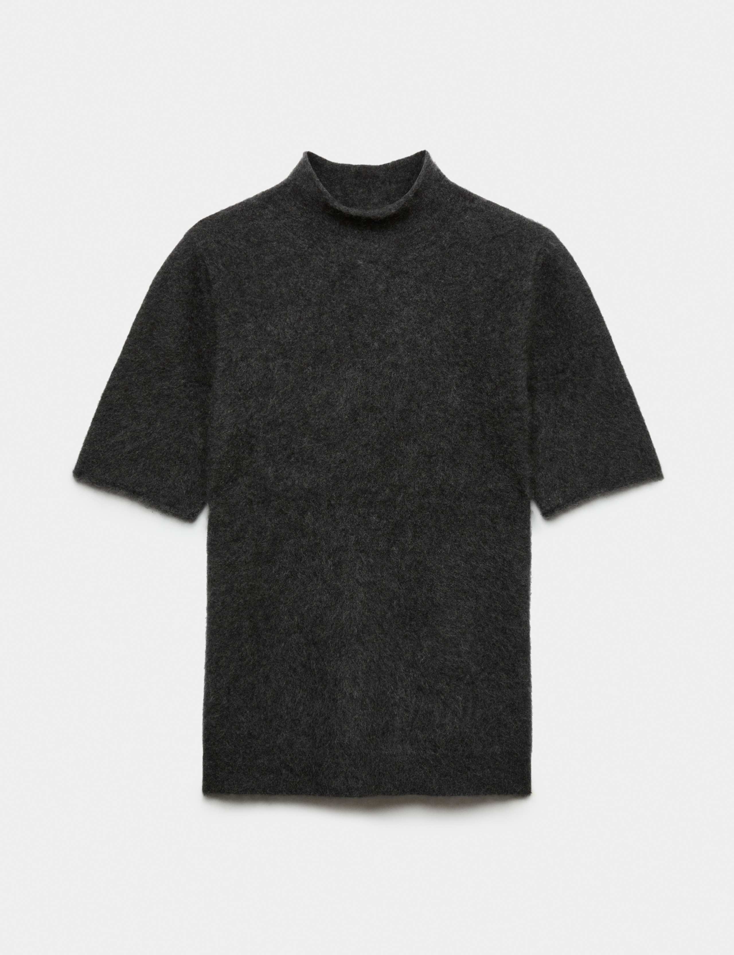 Brushed Pure Cashmere Funnel Neck Knitted Top 2 of 6