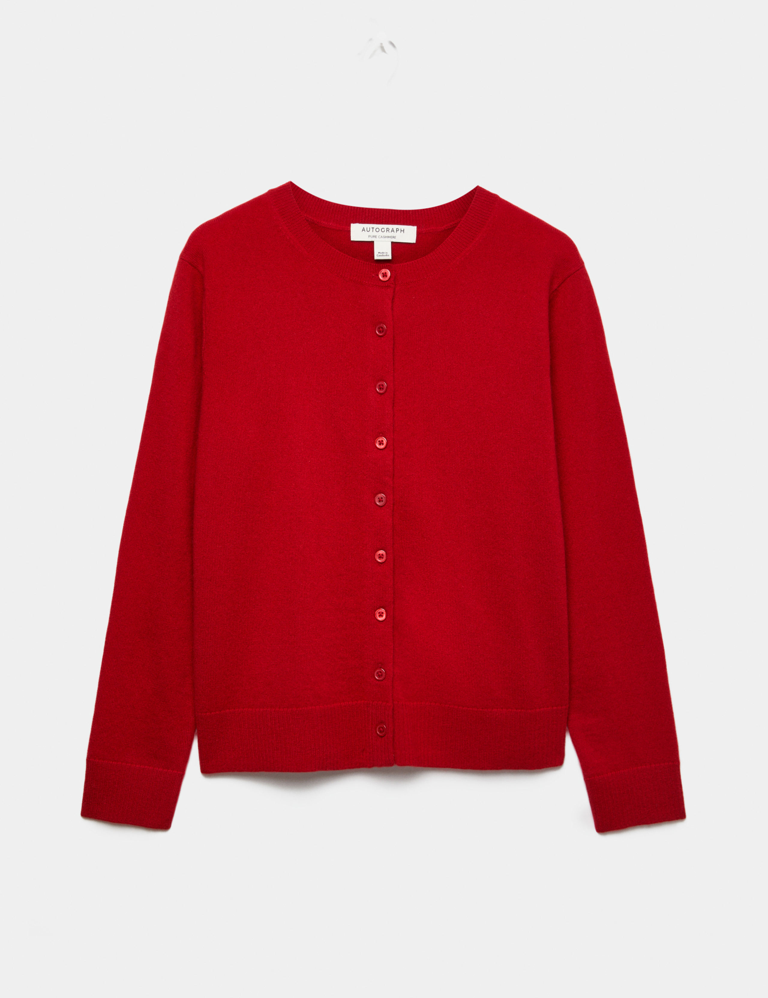 Pure Cashmere Crew Neck Button Front Cardigan 2 of 7
