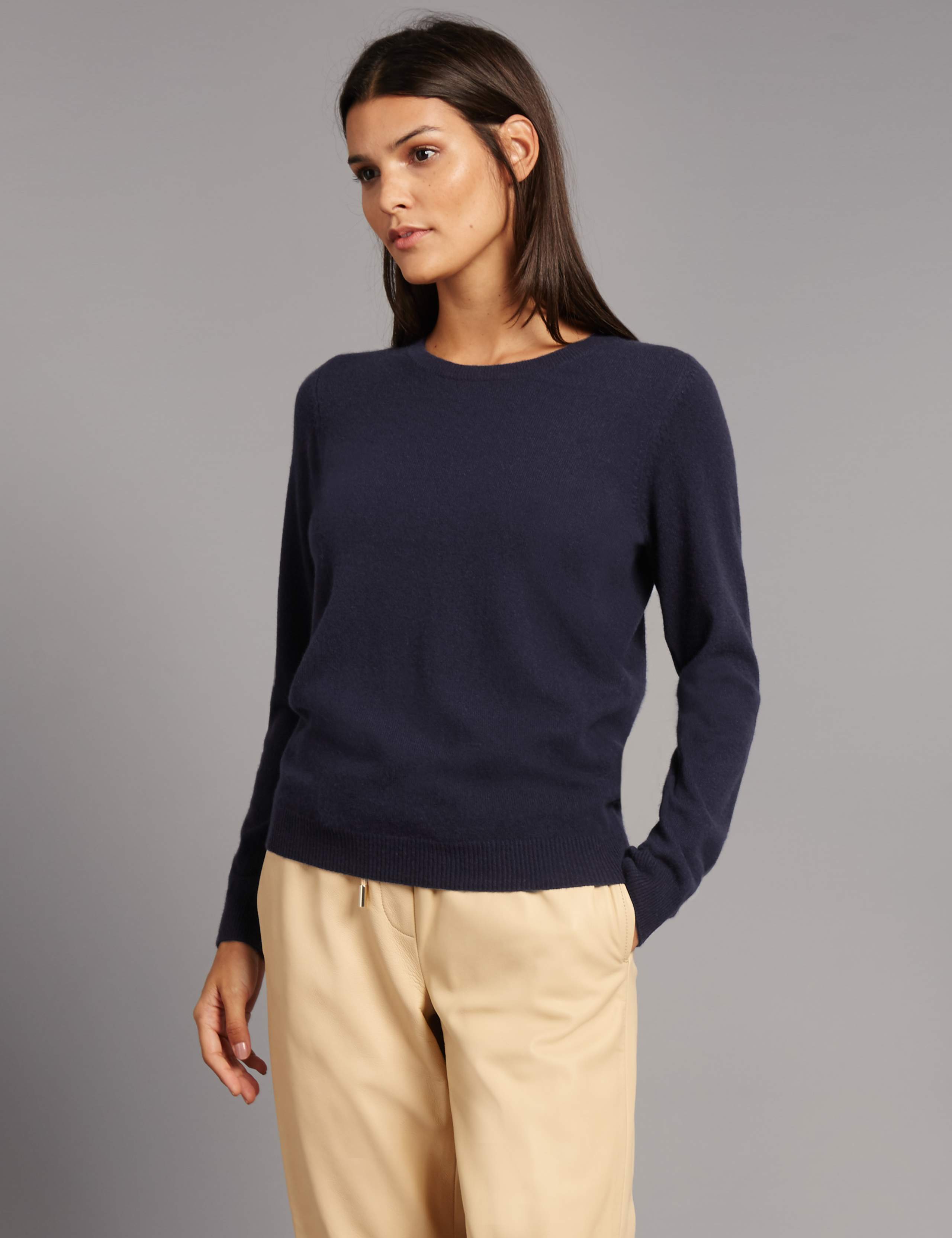 Pure Cashmere Round Neck Jumper 1 of 4