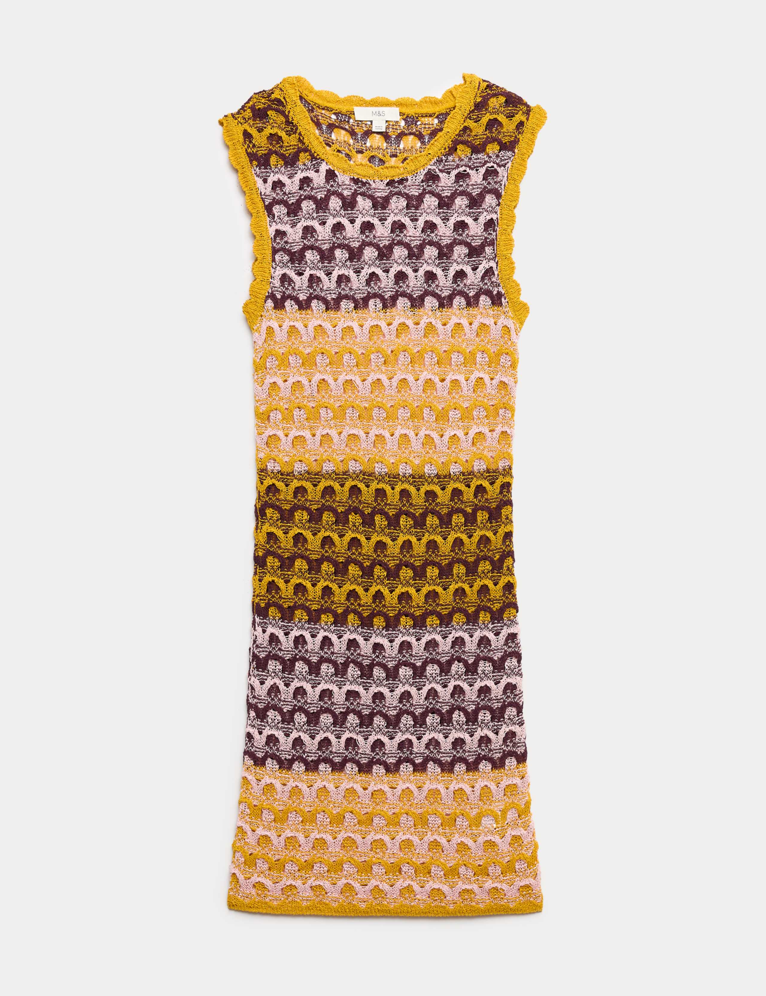 Cotton Rich Textured Knitted Mini Dress 2 of 6